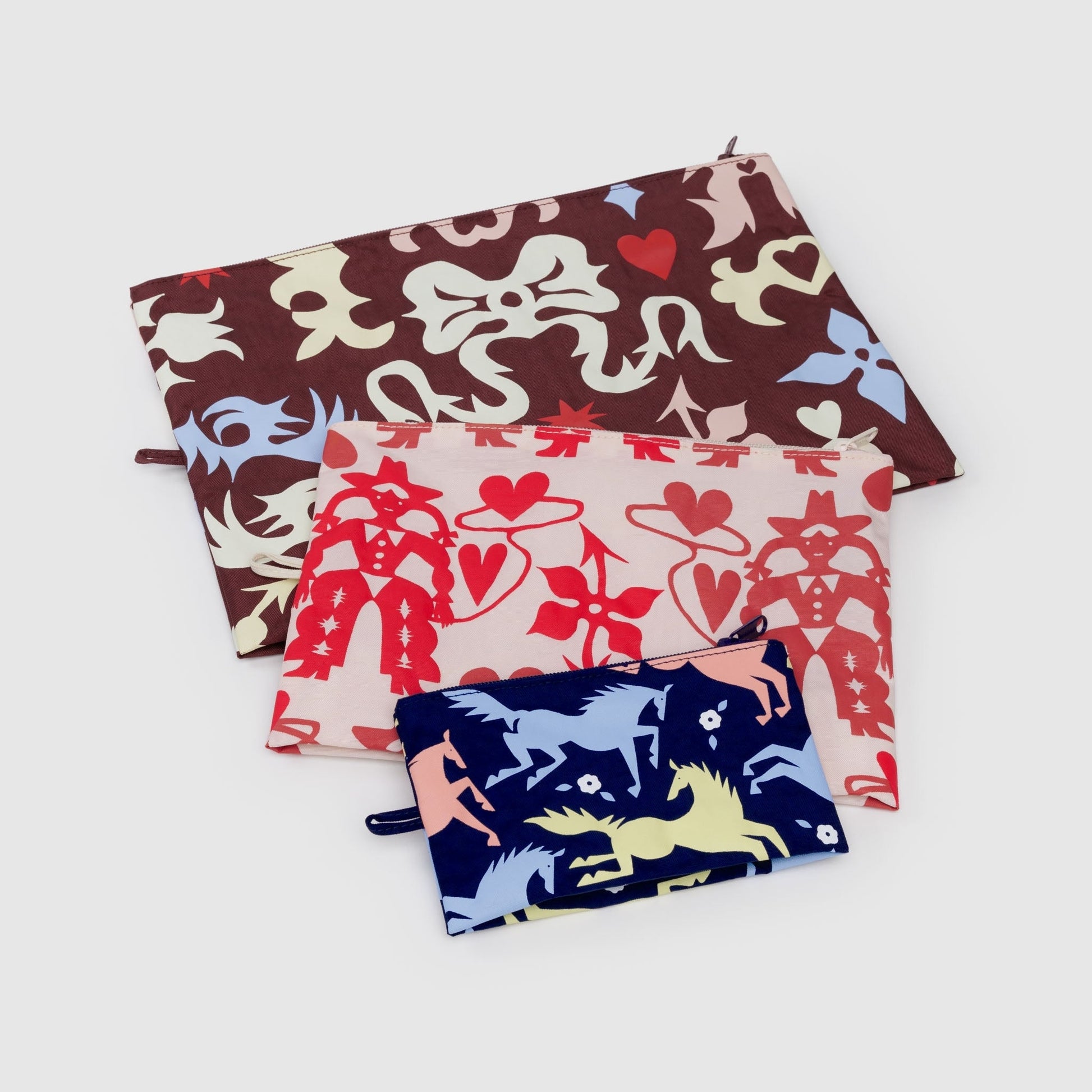 Baggu Go Pouch Set in Western Cut Outs
