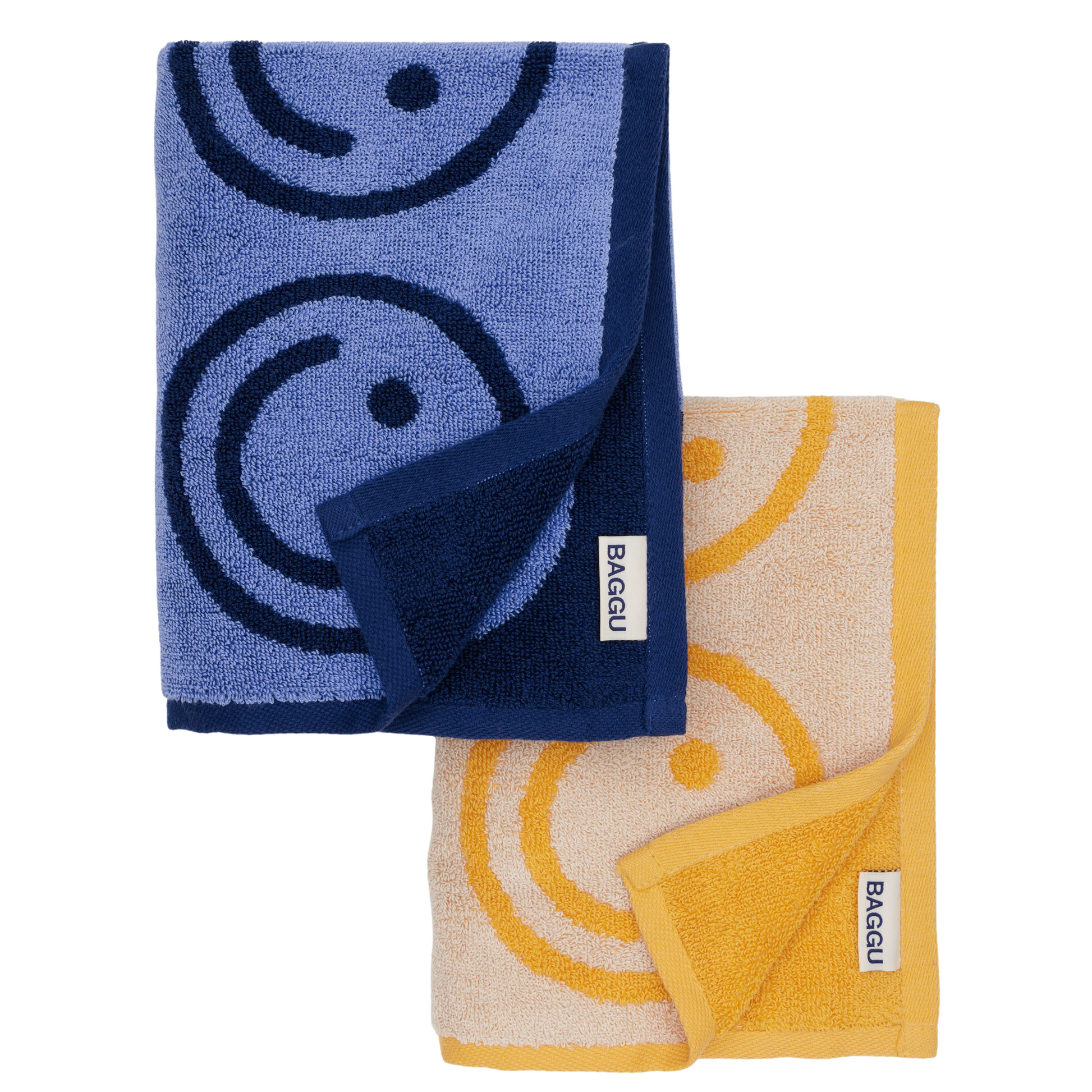 Baggu Hand Towel Set of 2 in Happy Blue Marigold
