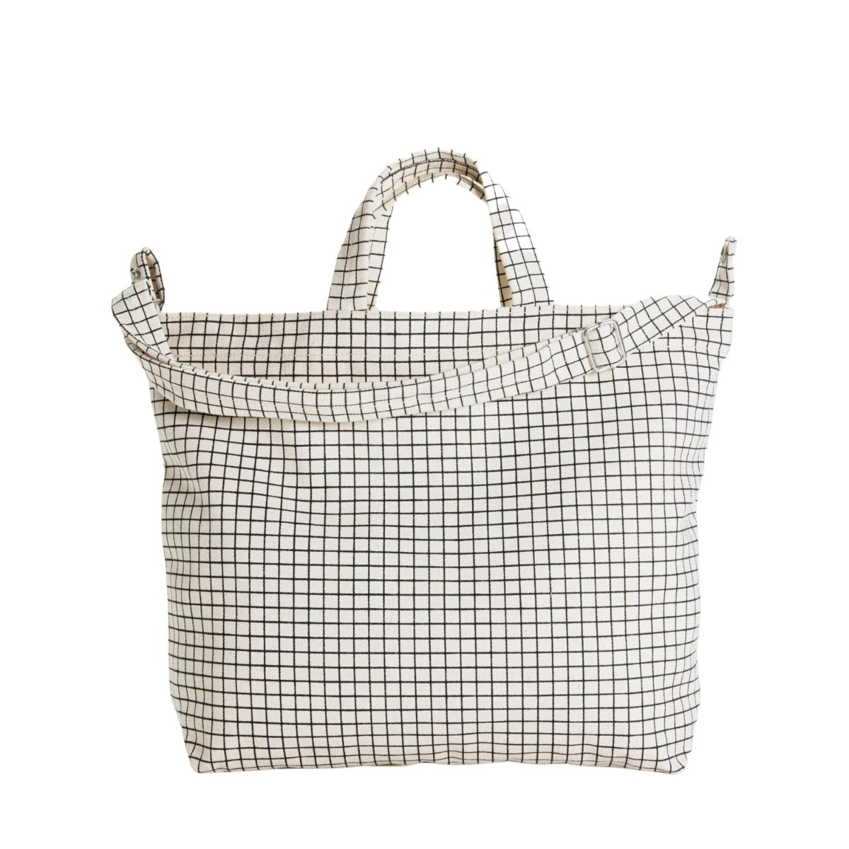 Baggu Horizontal Zip Duck Bag in Natural Grid