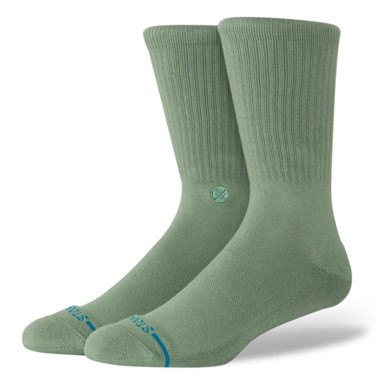 Stance Icon Crew Socks in Sage