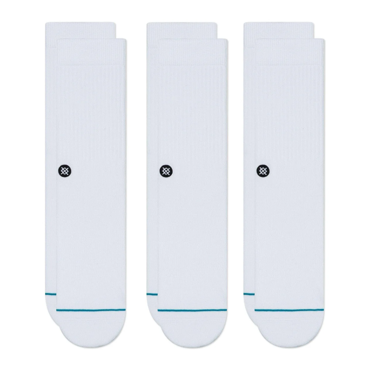 Stance Icon Crew Socks 3 Pack in White