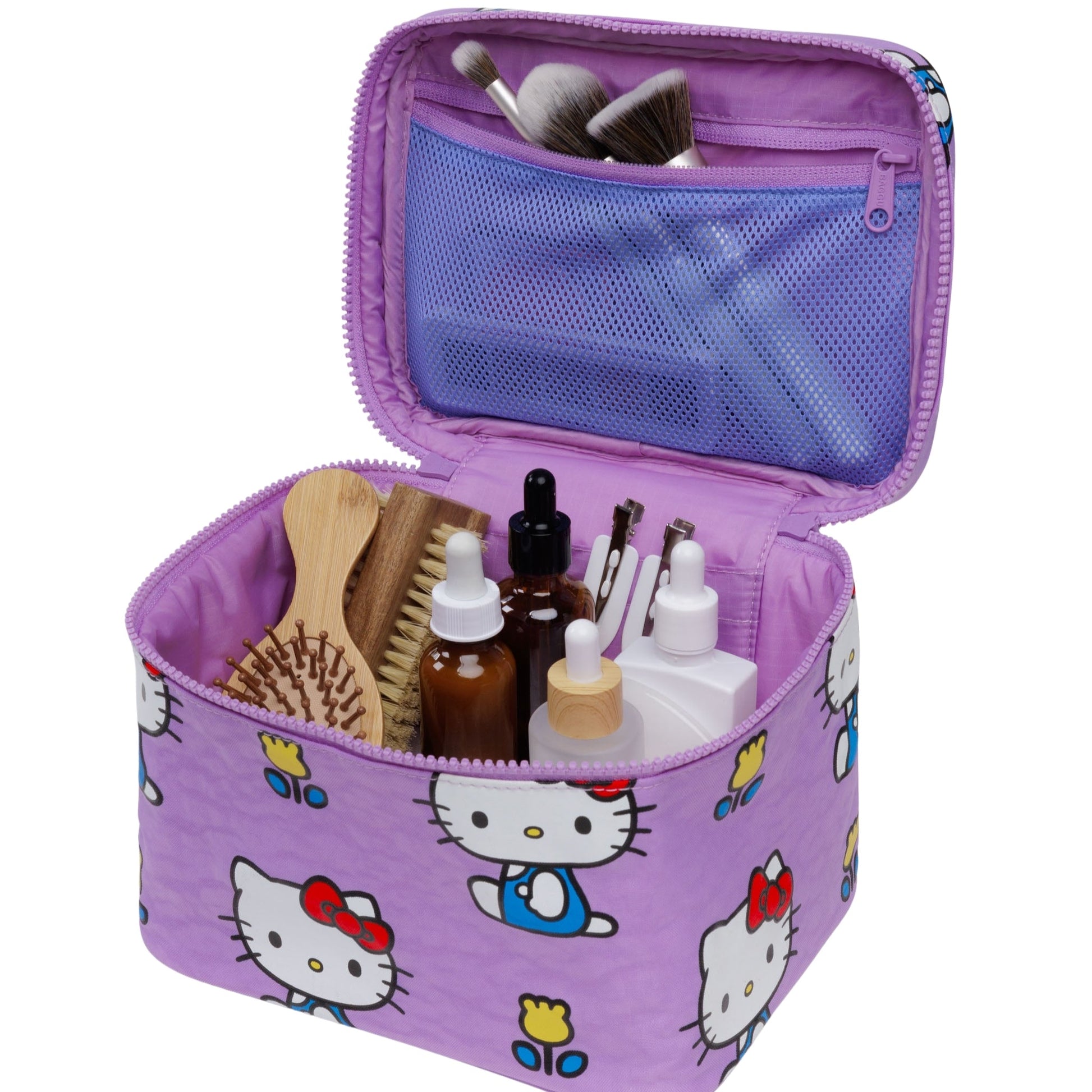 Baggu Large Cosmetic Case in Hello Kitty Pink