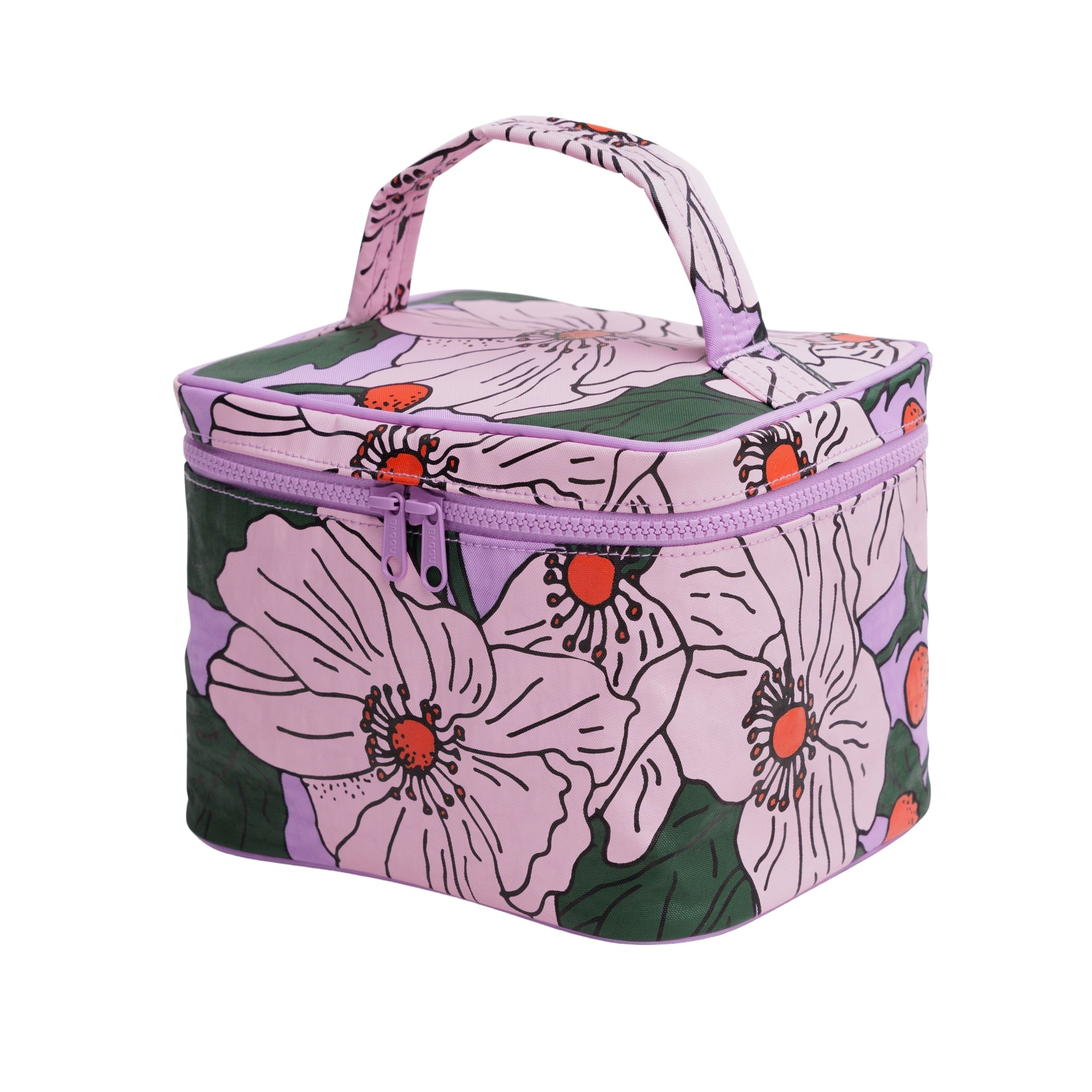 Baggu Large Cosmetic Case in Pink Poppy