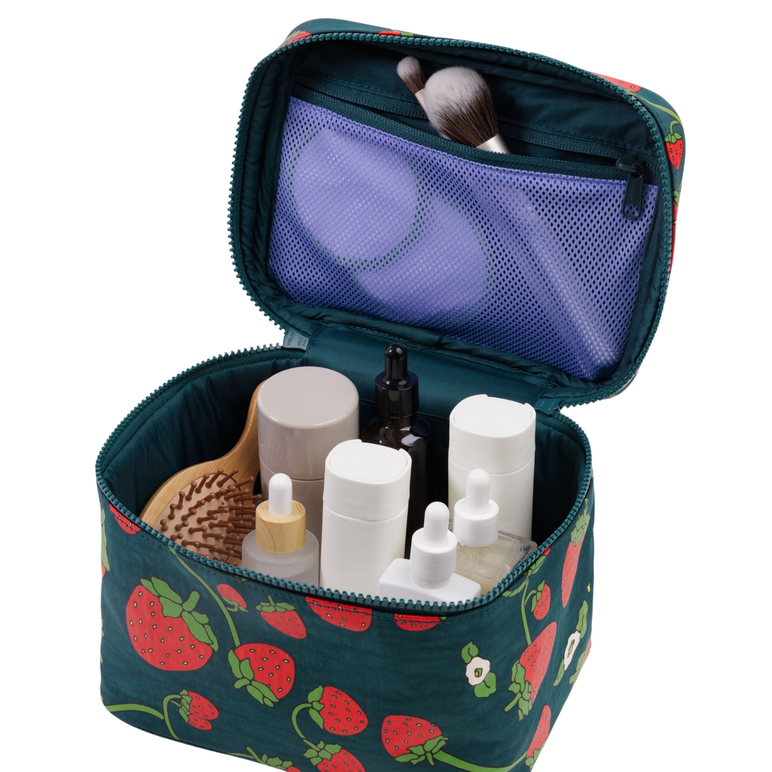 Baggu Large Cosmetic Case in Strawberry Blossom