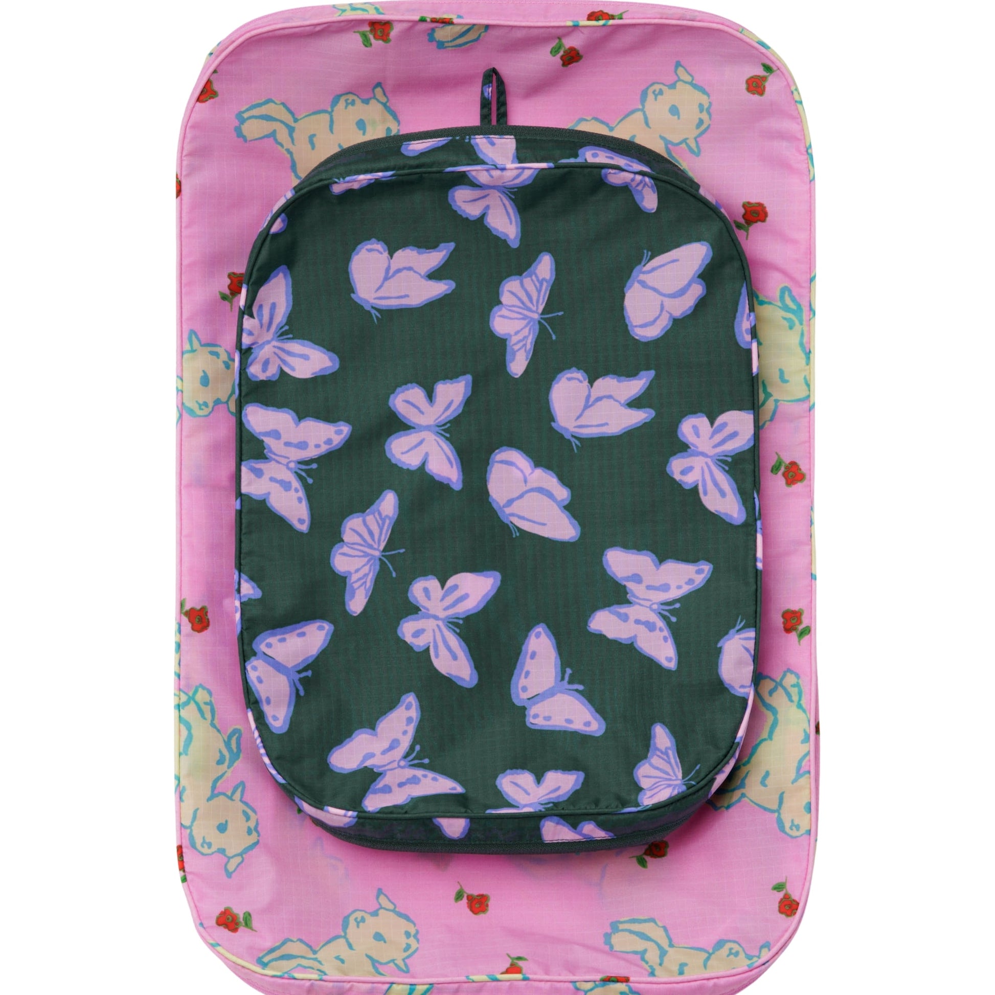 Baggu Large Packing Cube Set in Spring Animals