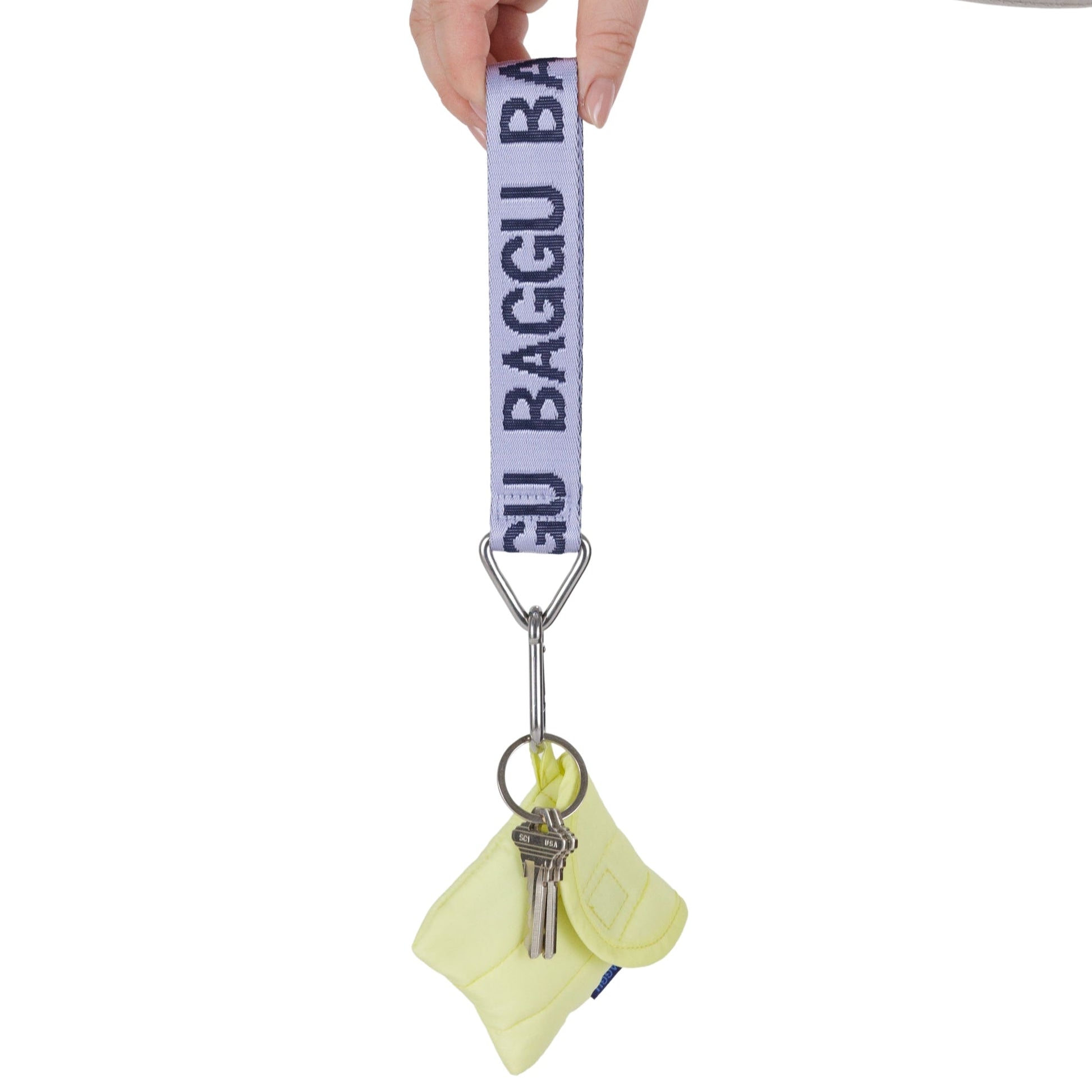 Baggu Logo Keychain in Dusty Lilac