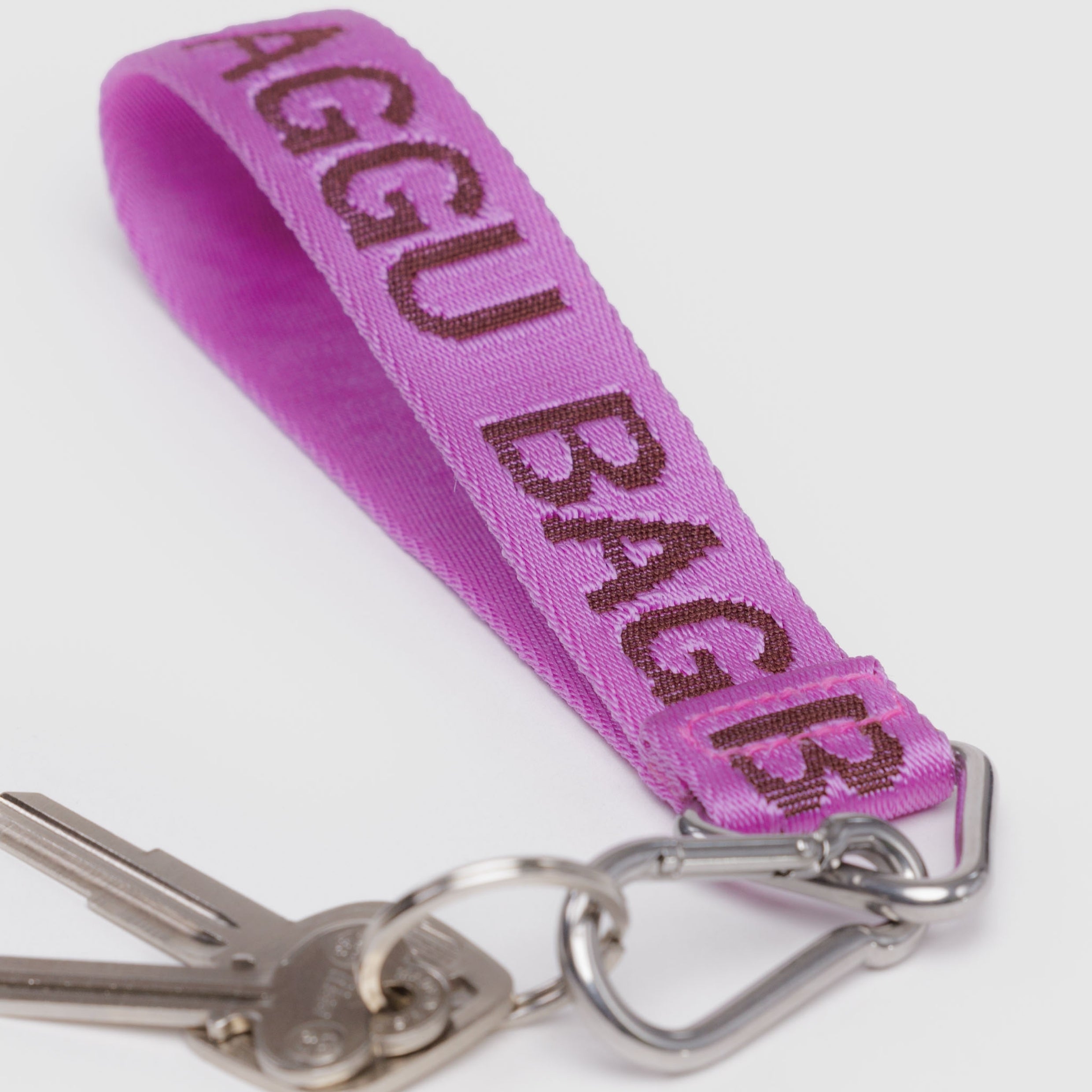 Baggu Logo Keychain in Pink