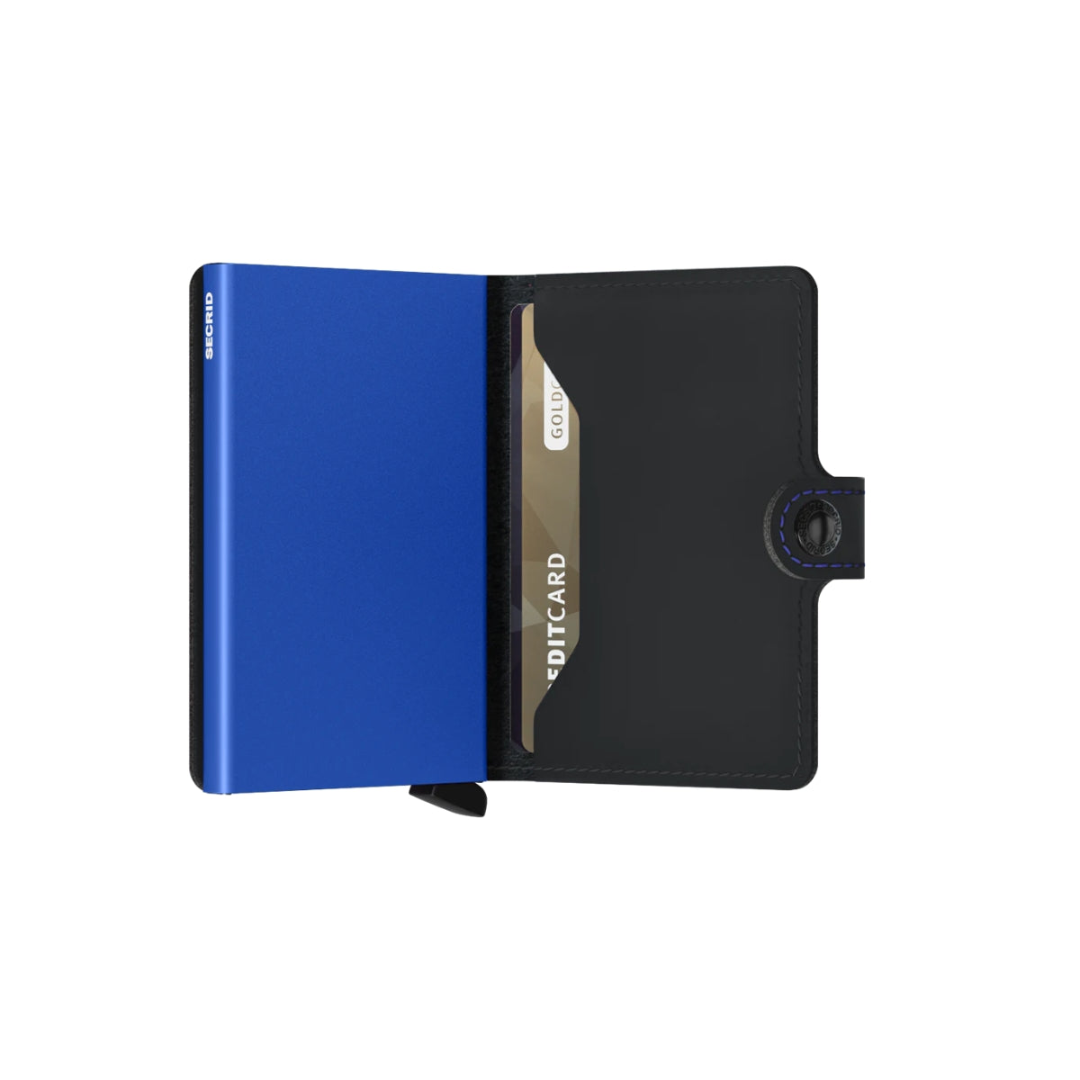 Secrid Matte Mini Wallet in Black/Blue