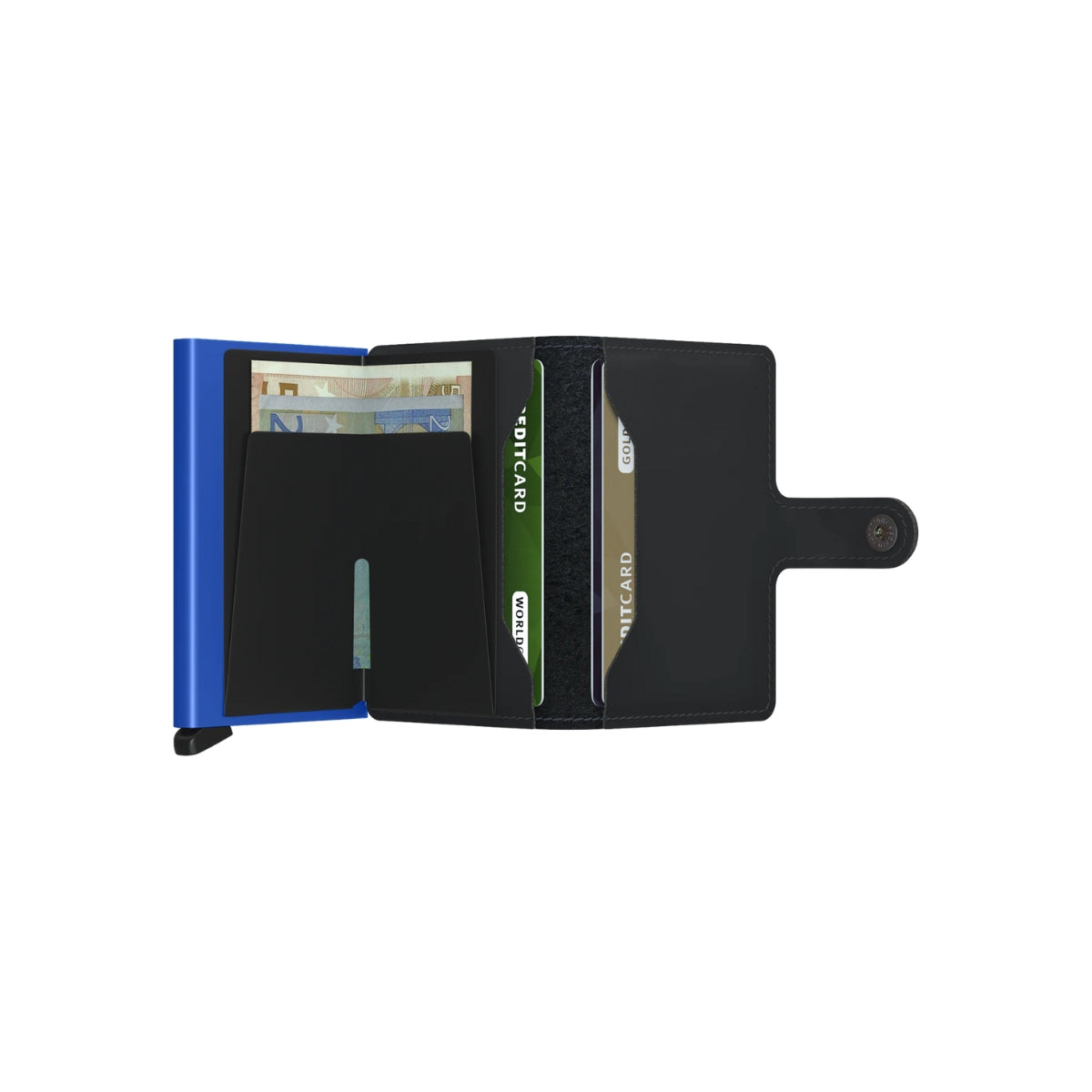 Secrid Mini Wallet Matte in Black/Blue