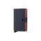 Secrid Matte Mini Wallet in Night Blue/Orange