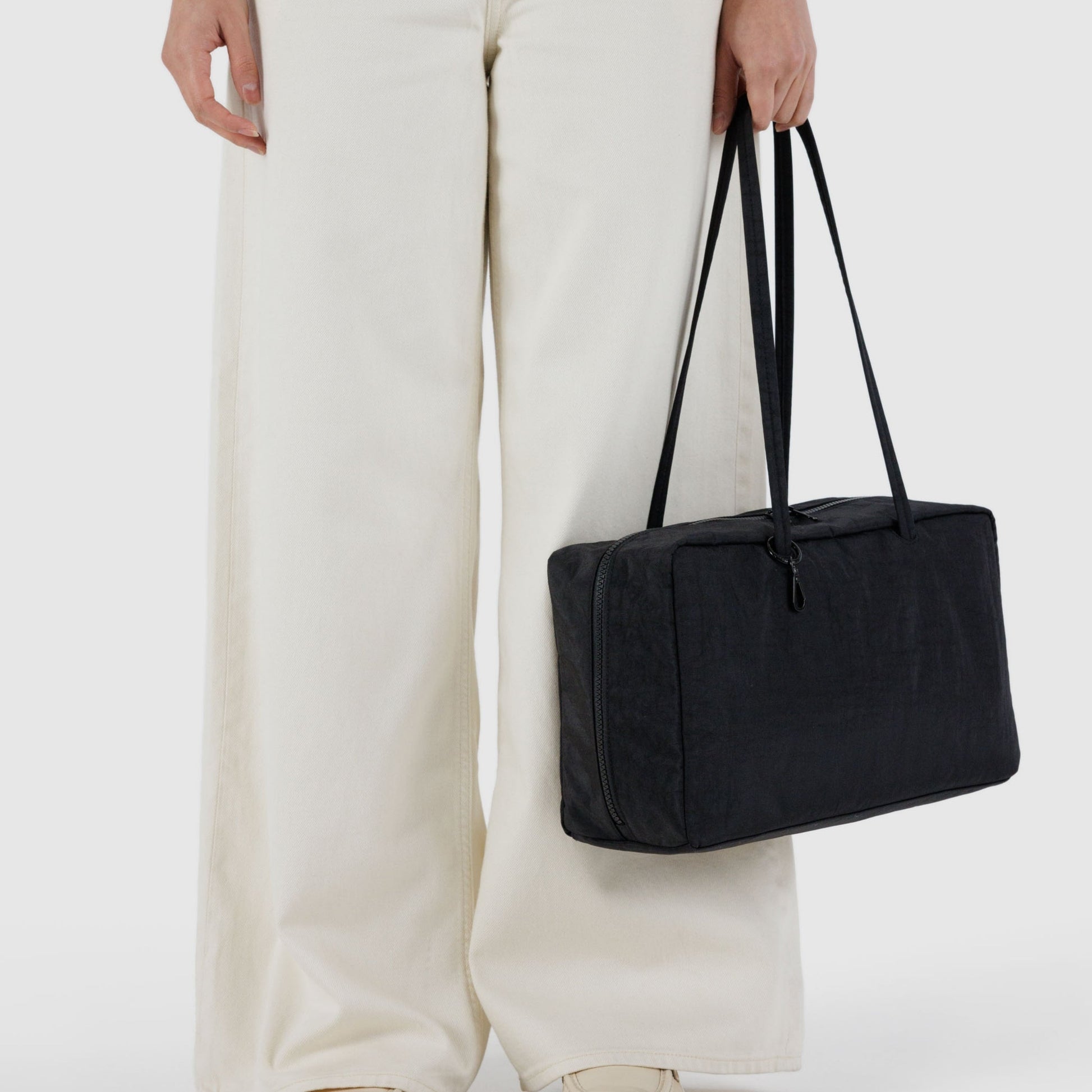 Baggu Medium Nylon Bowler Bag in Black