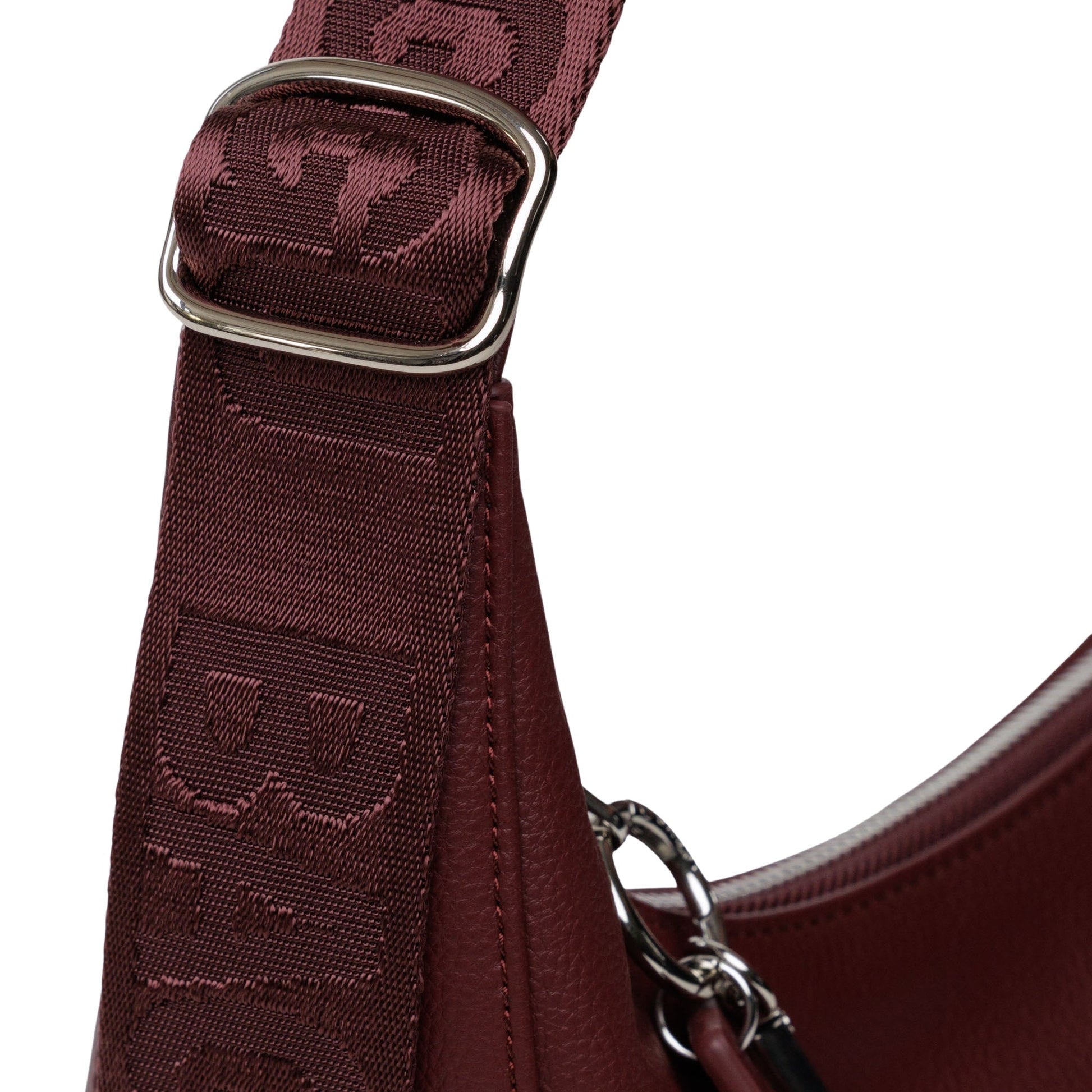 Baggu Medium Recycled Leather Crescent Bag in Mahogany