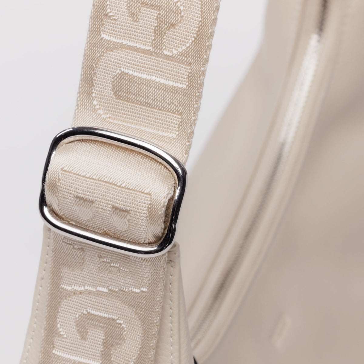 Baggu Medium Recycled Leather Crescent Bag in Stone