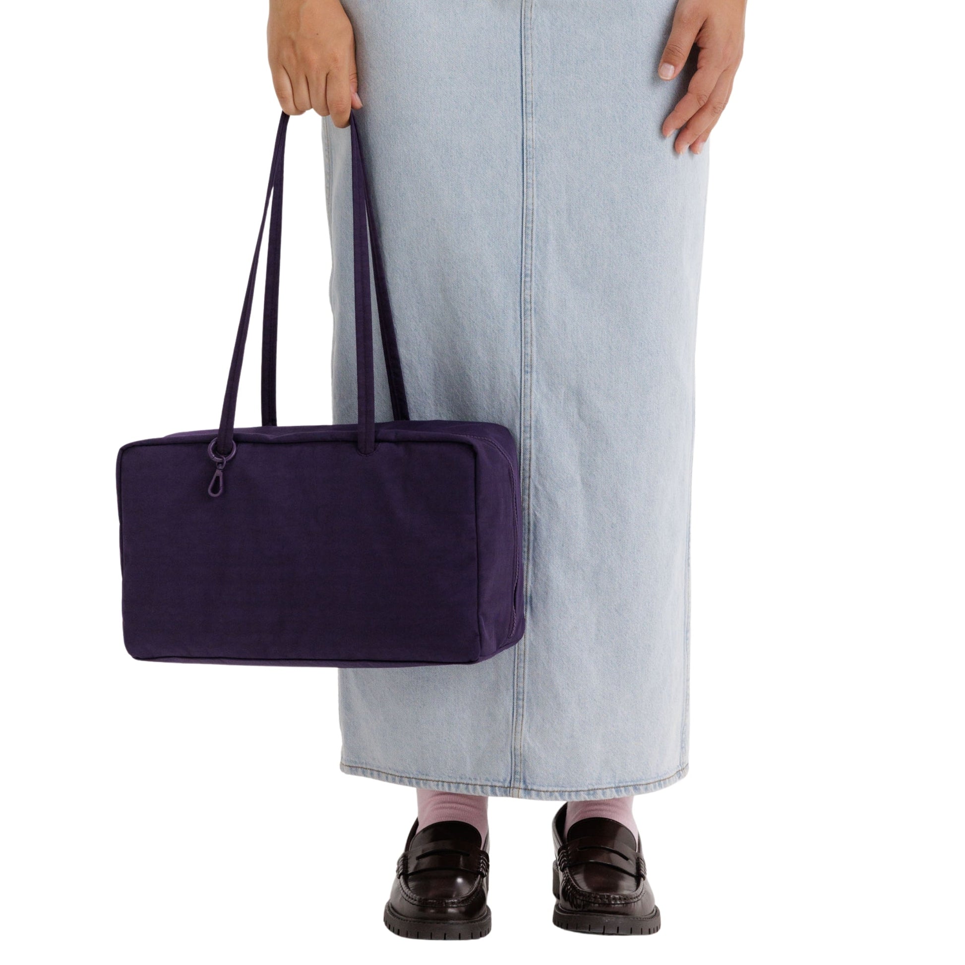 Baggu Medium Nylon Bowler Bag in Fig