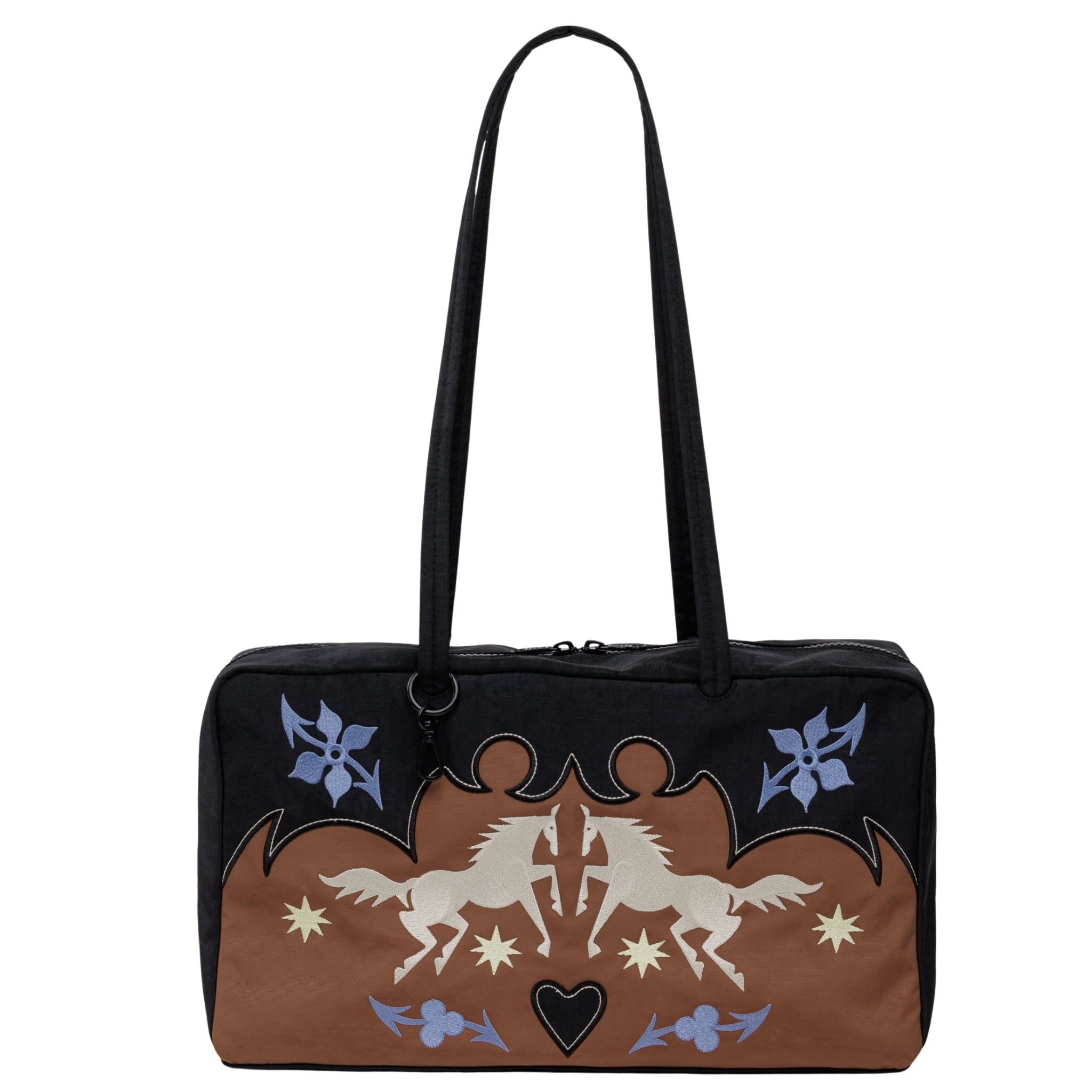 Baggu Medium Nylon Bowler Bag in Western Applique