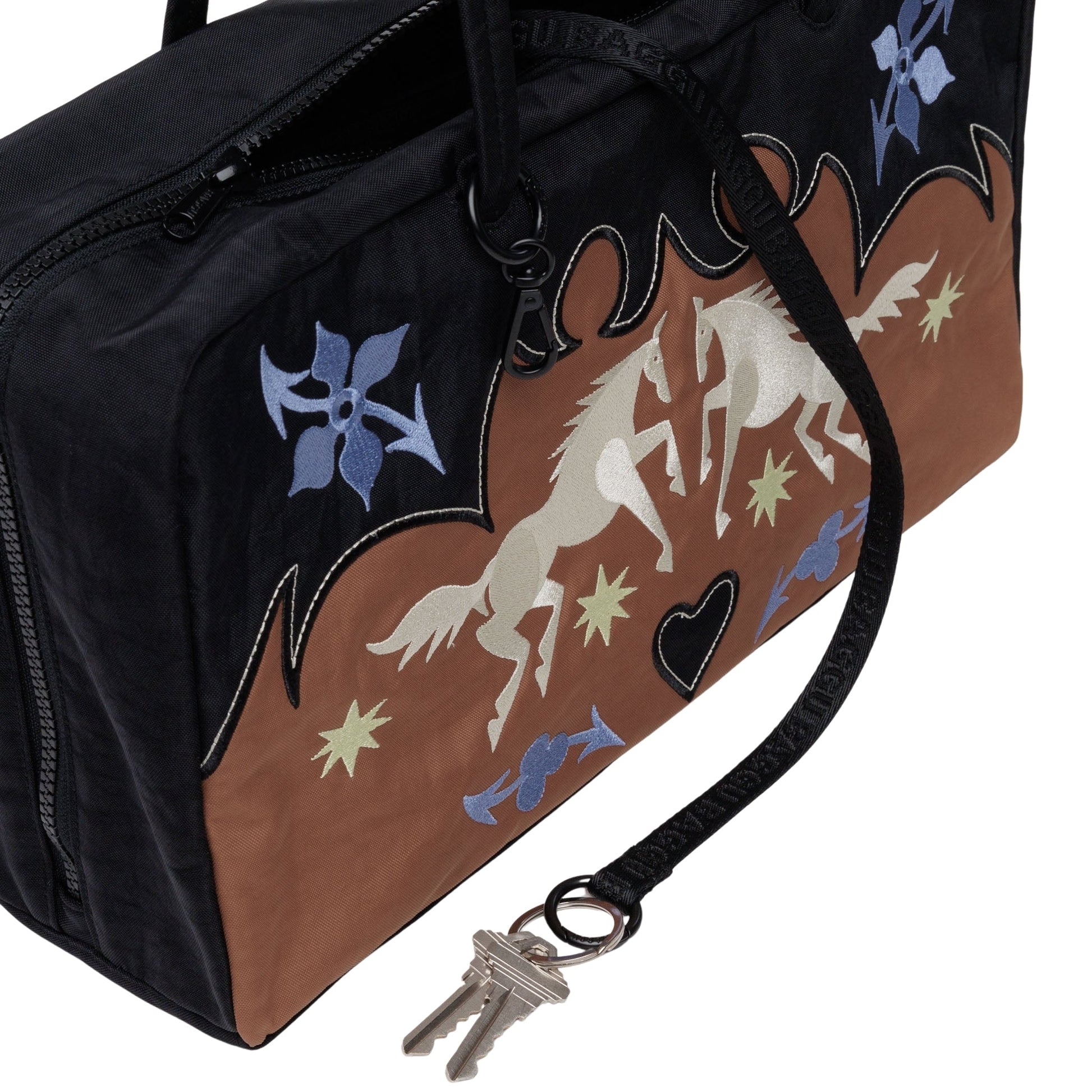 Baggu Medium Nylon Bowler Bag in Western Applique
