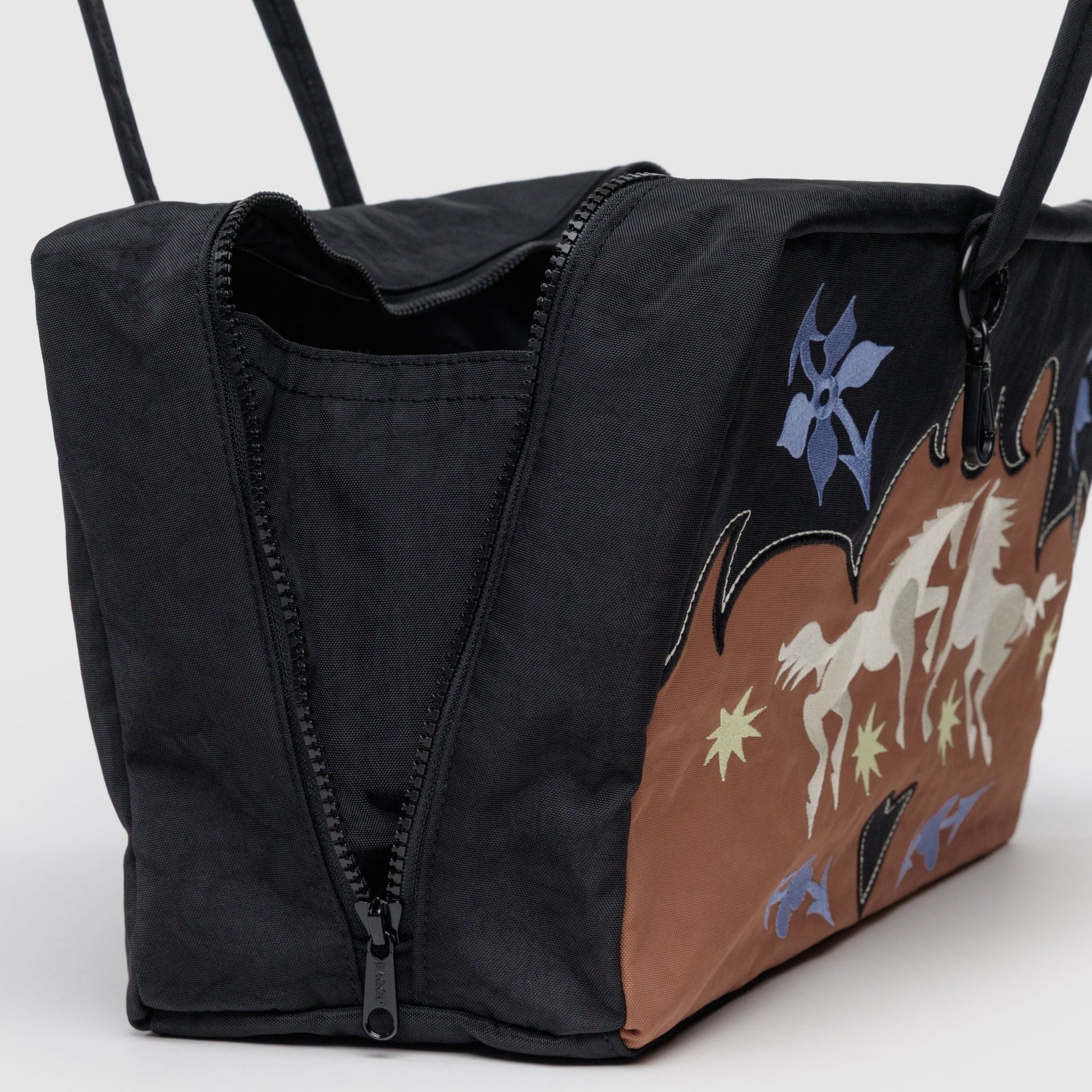 Baggu Medium Nylon Bowler Bag in Western Applique