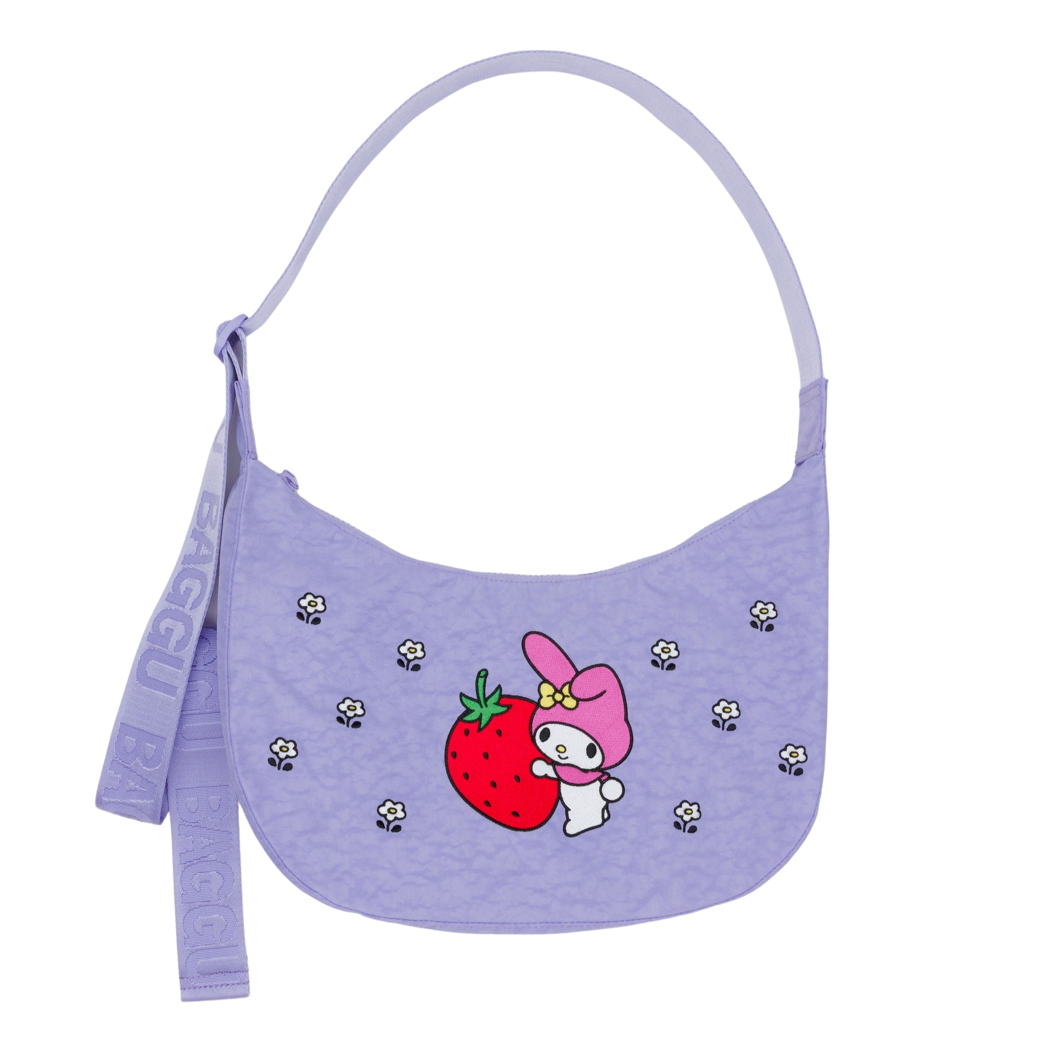 Baggu Medium Nylon Crescent Bag in My Melody Strawberry