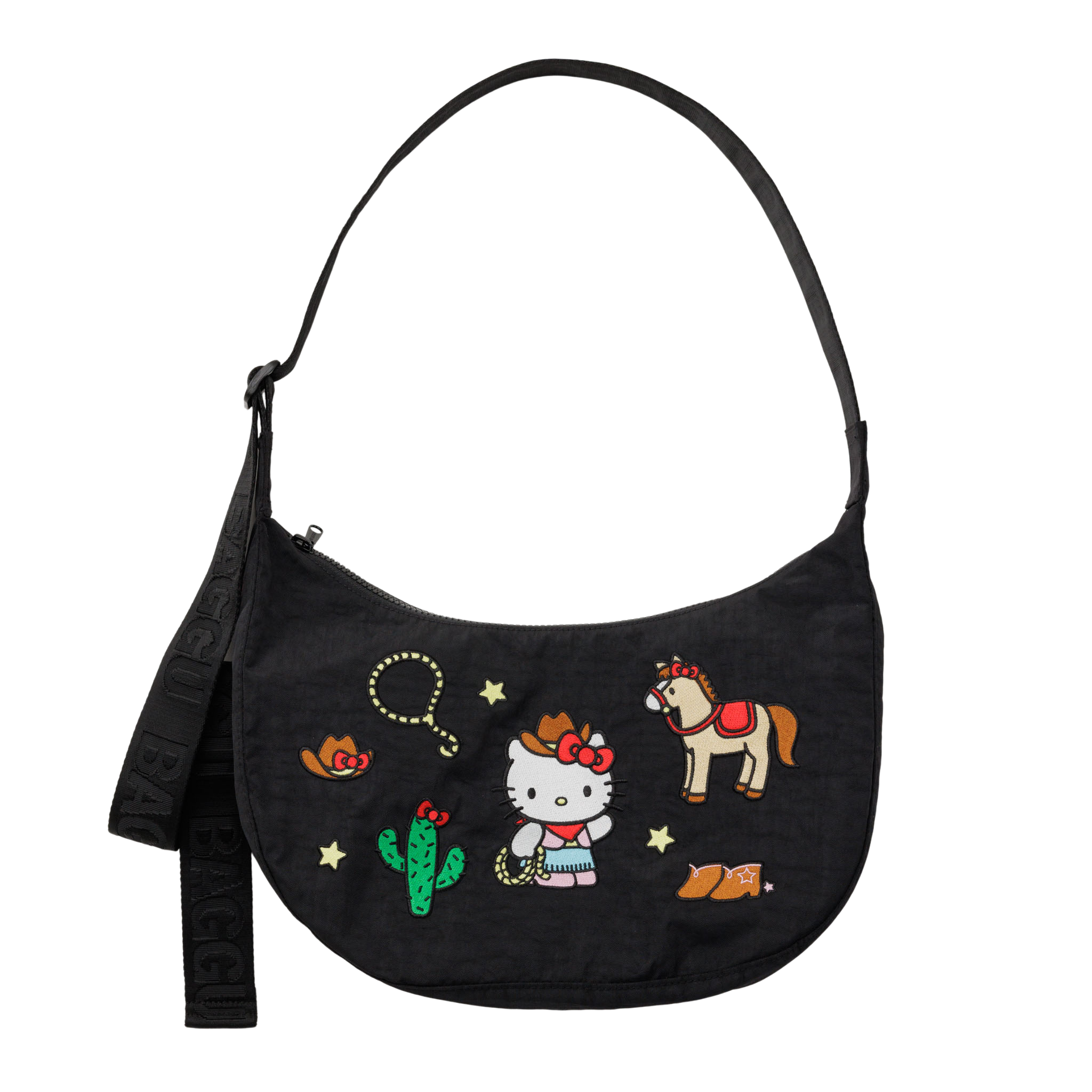 Baggu Medium Nylon Crescent Bag in Hello Kitty Western
