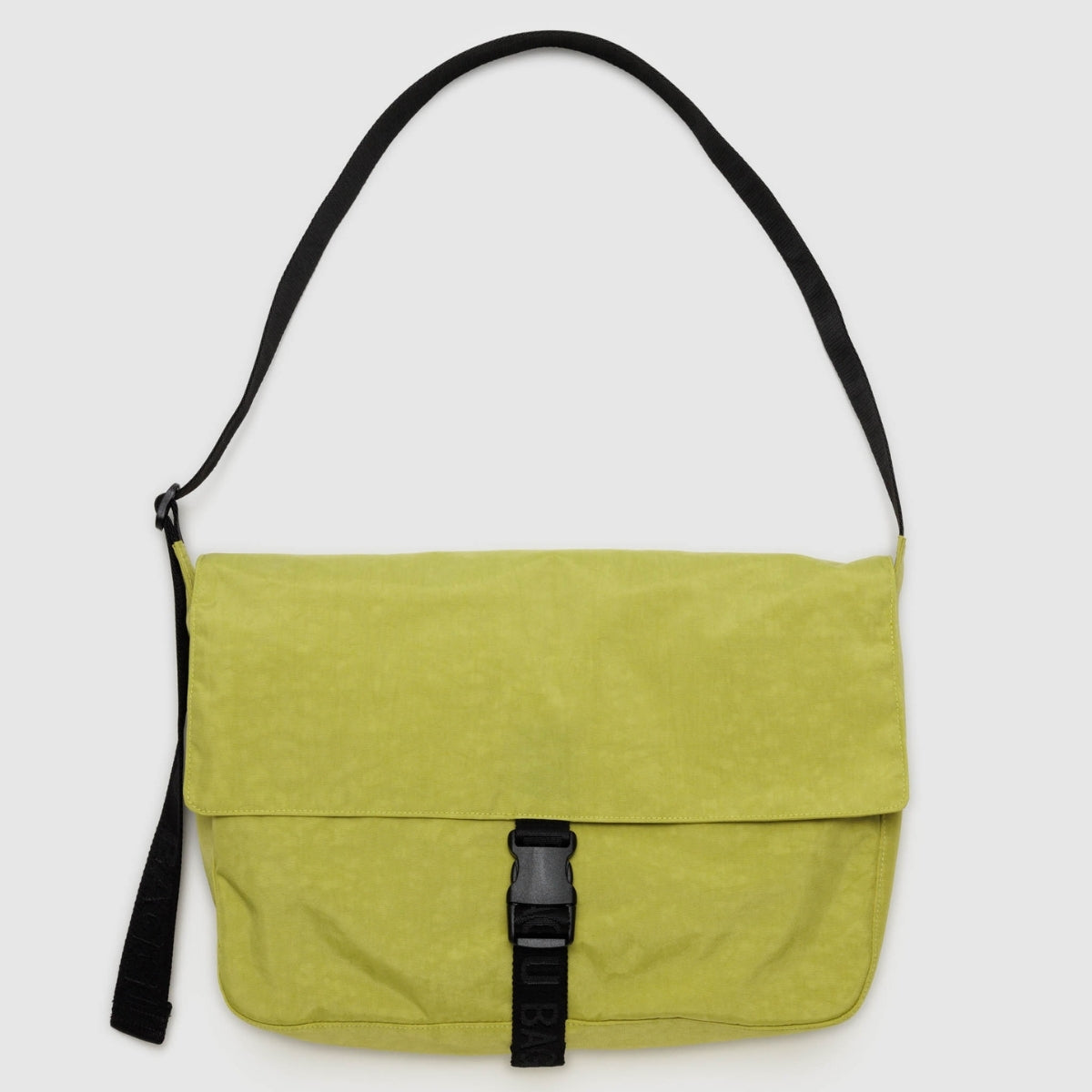 Baggu Nylon Messenger Bag in Lemongrass