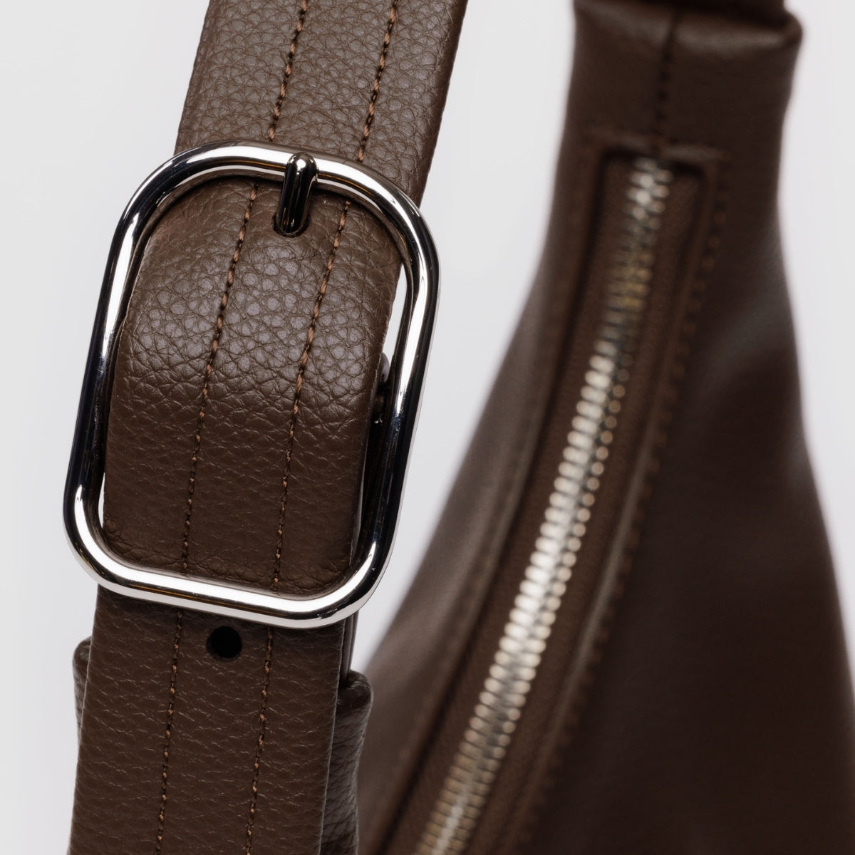 Baggu Mini Recycled Leather Shoulder Bag in Brown
