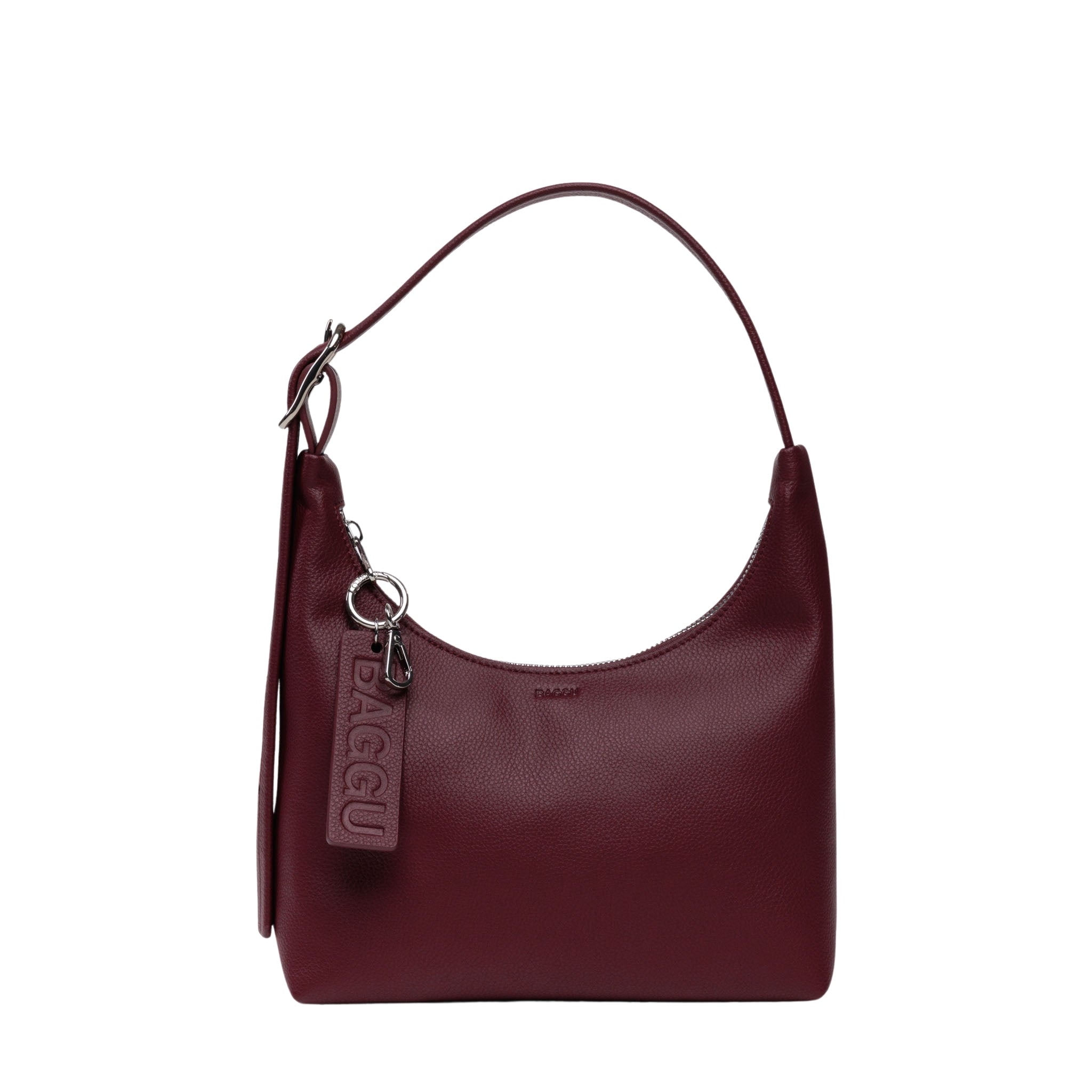 Baggu Mini Recycled Leather Shoulder Bag in Mahogany