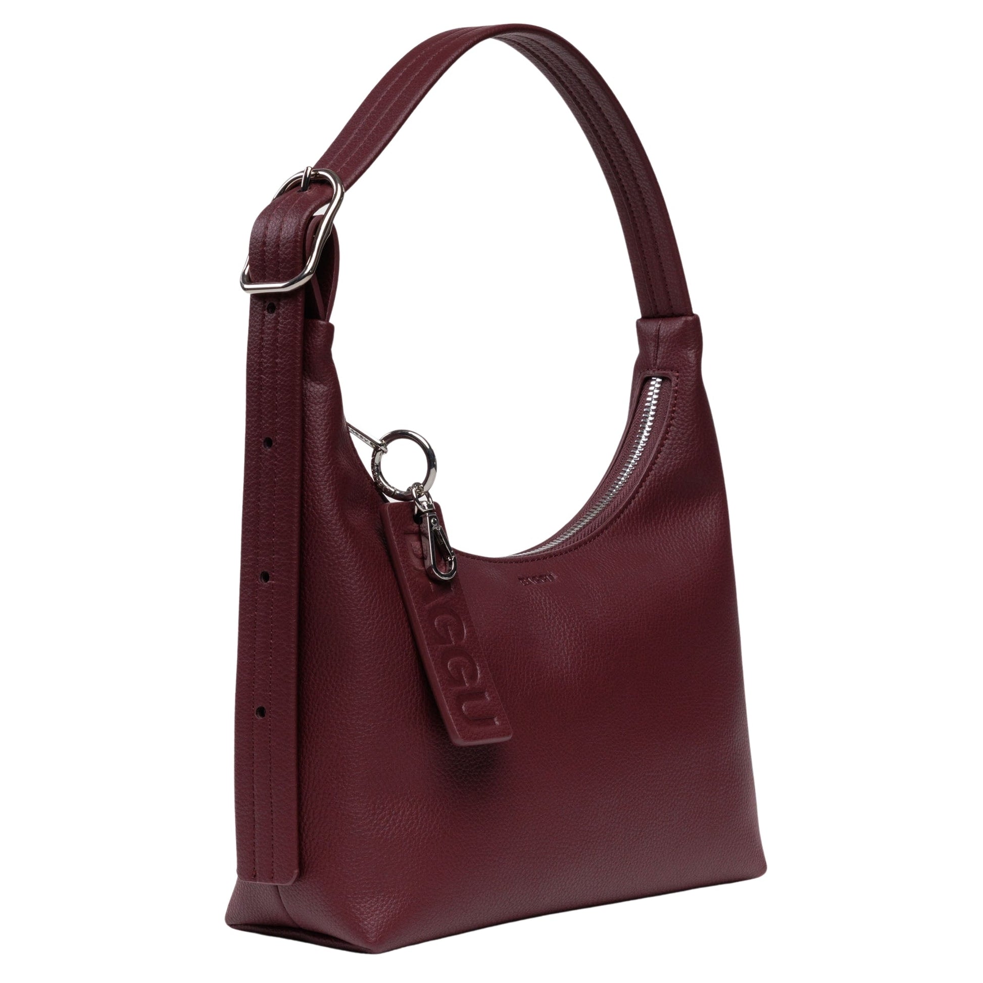 Baggu Mini Recycled Leather Shoulder Bag in Mahogany