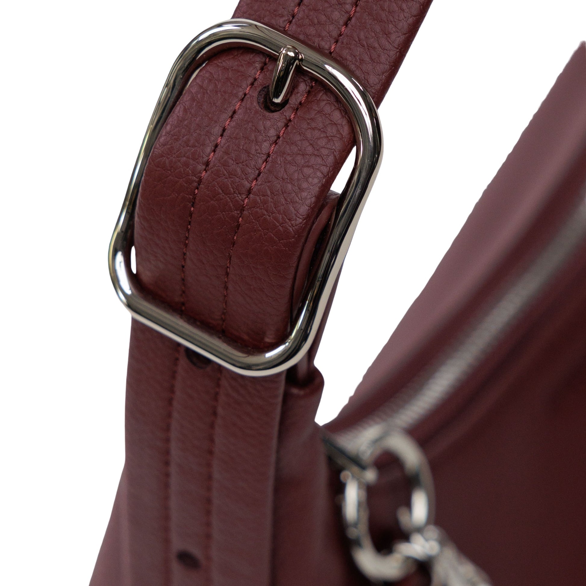 Baggu Mini Recycled Leather Shoulder Bag in Mahogany