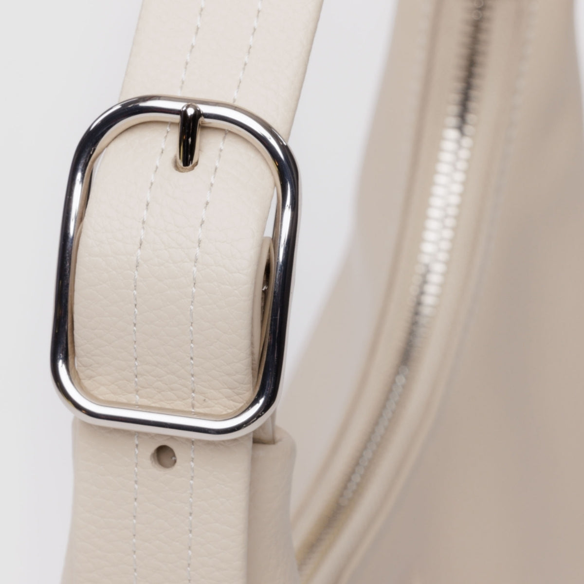 Baggu Mini Recycled Leather Shoulder Bag in Stone