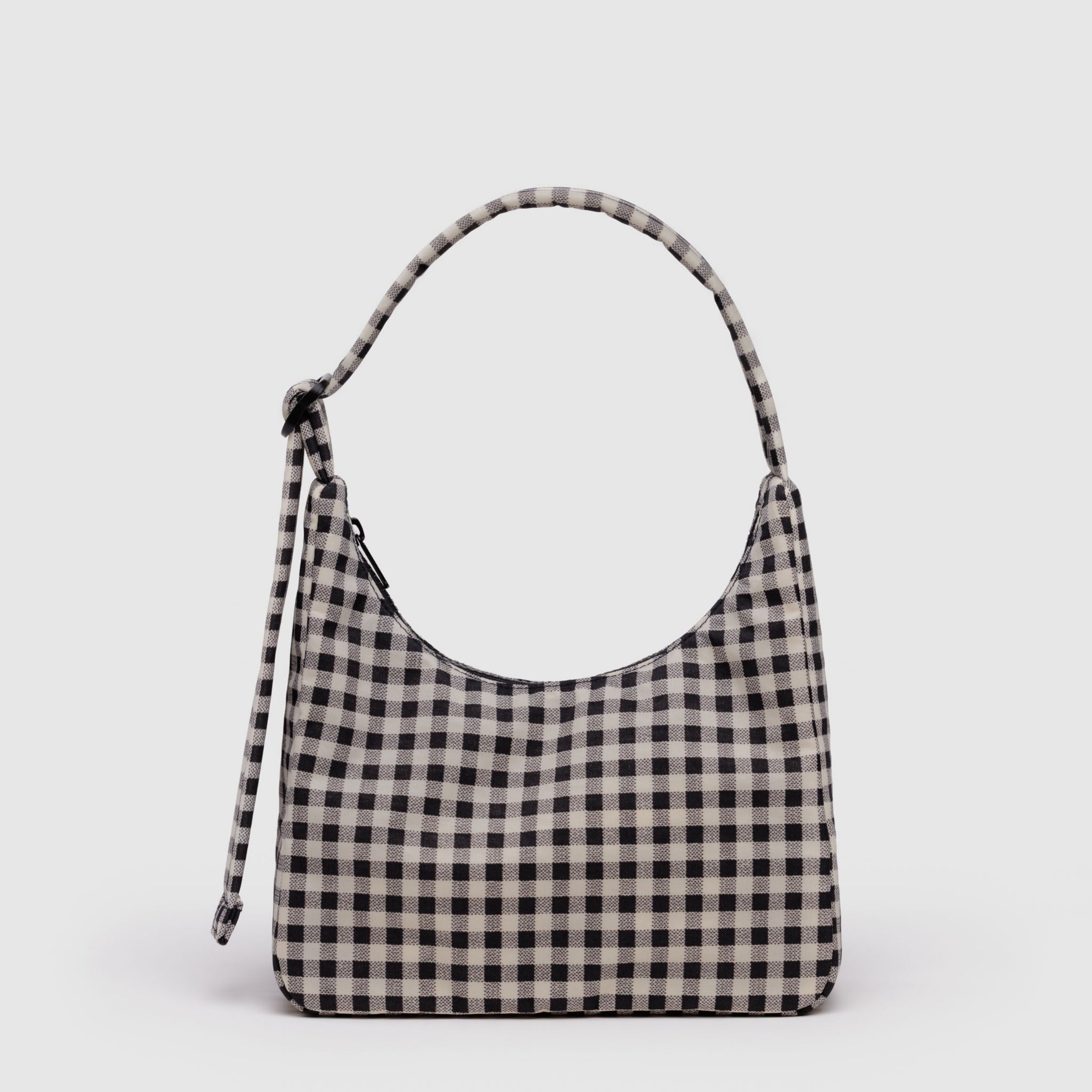 Baggu Mini Nylon Shoulder Bag in Black & White Gingham