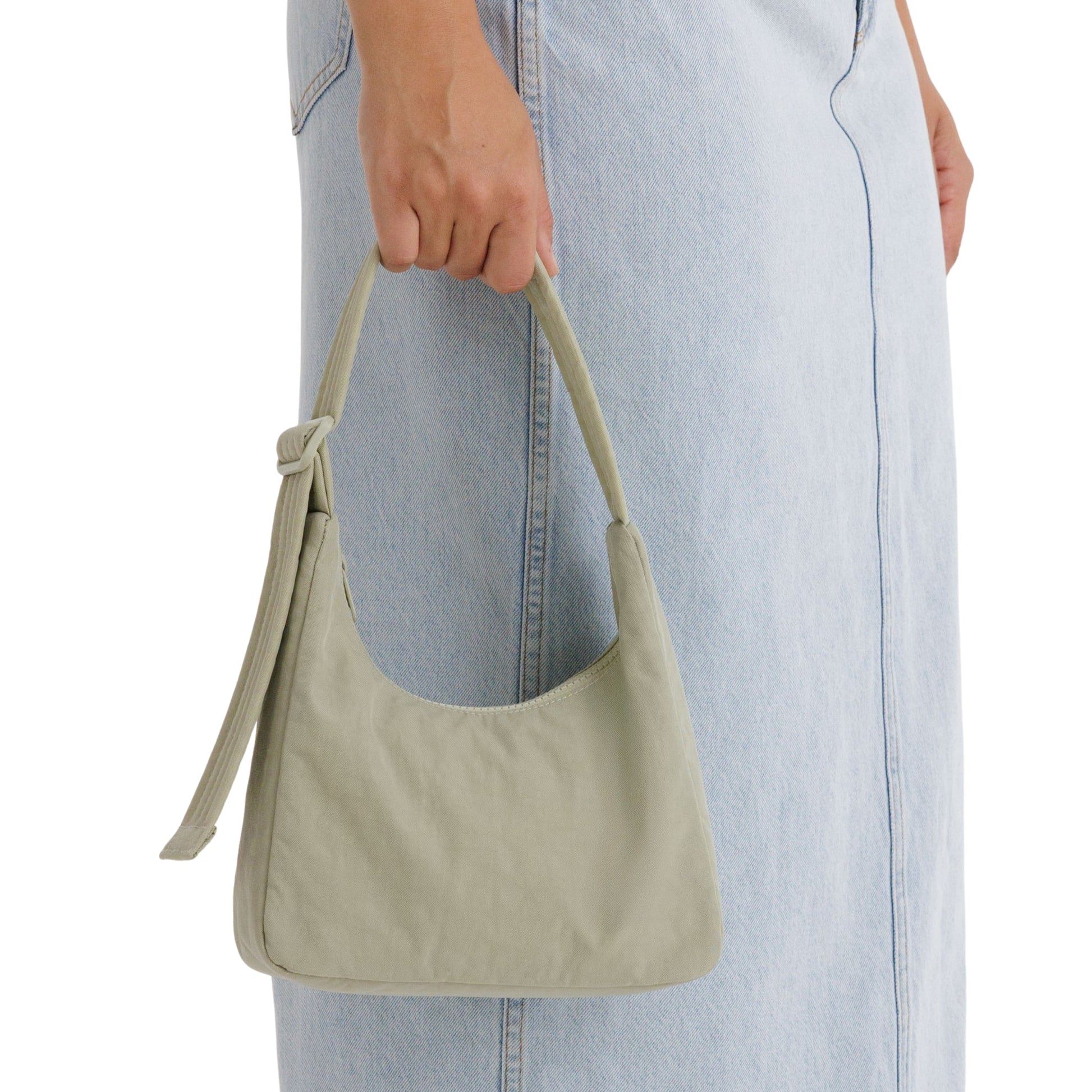 Baggu Mini Nylon Shoulder Bag in Celadon