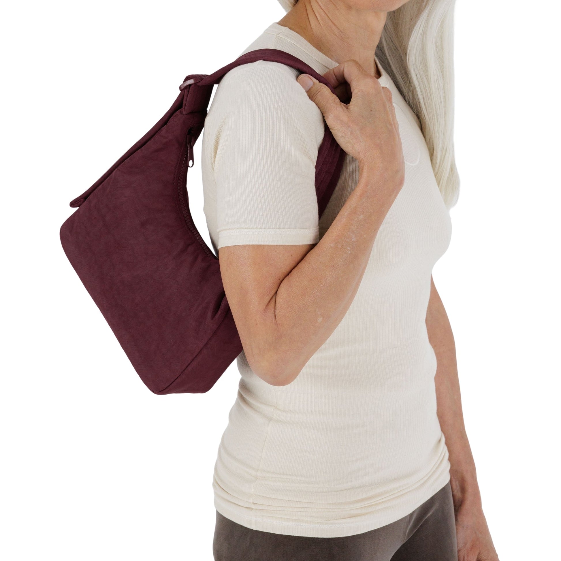 Baggu Mini Nylon Shoulder Bag in Mahogany