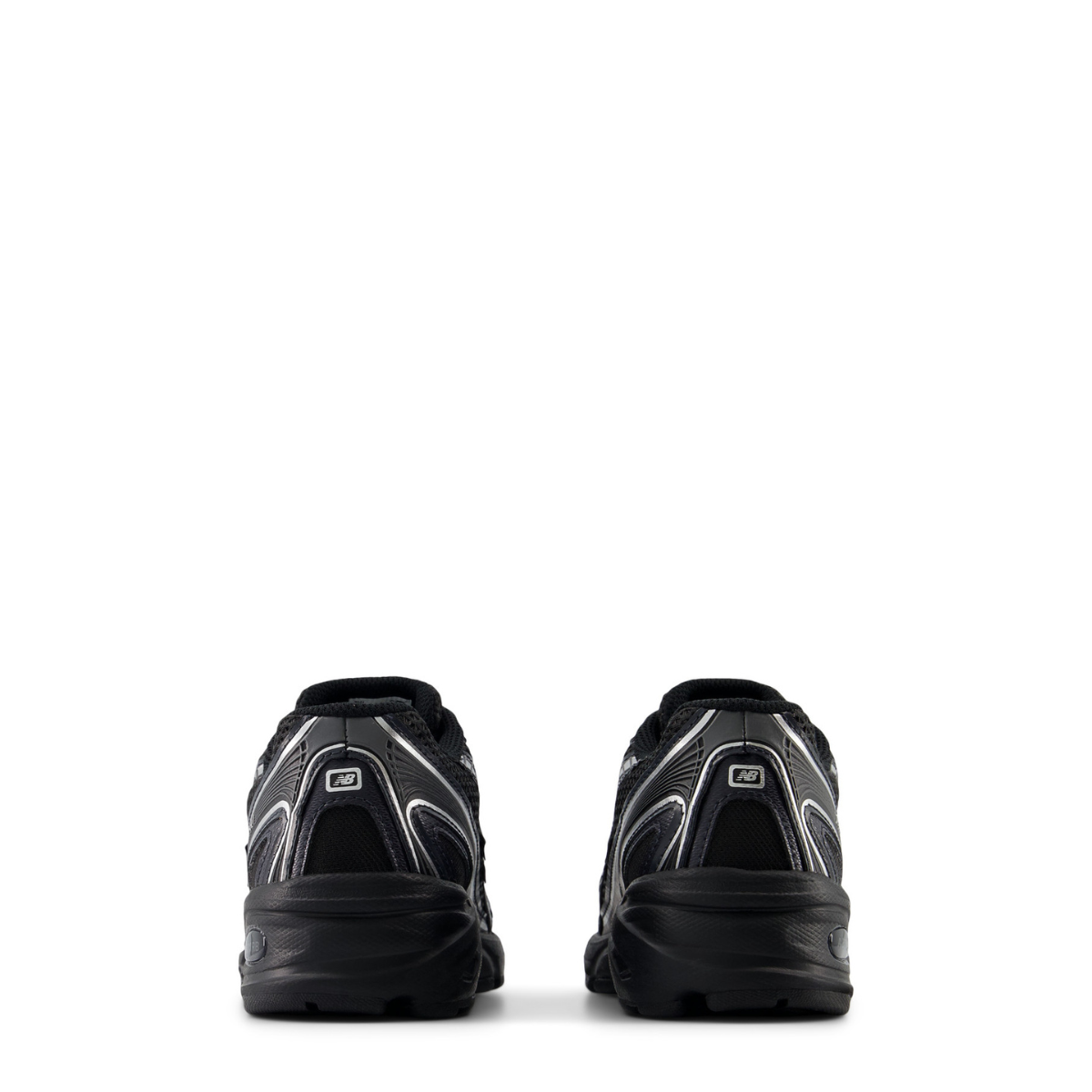 New Balance Youth 740 in Black with Silver Metallic