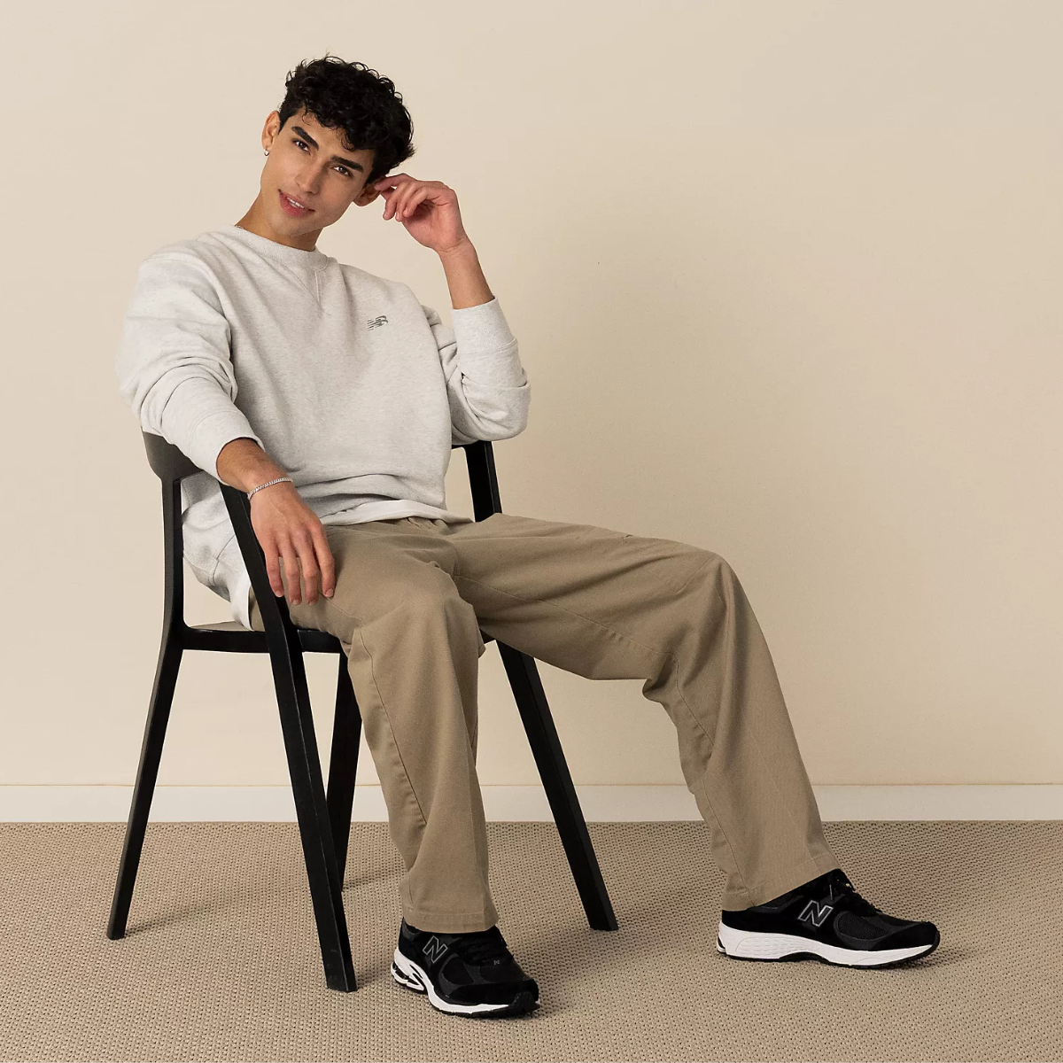 New Balance Men's 2002R in Black with Phantom and Gunmetal