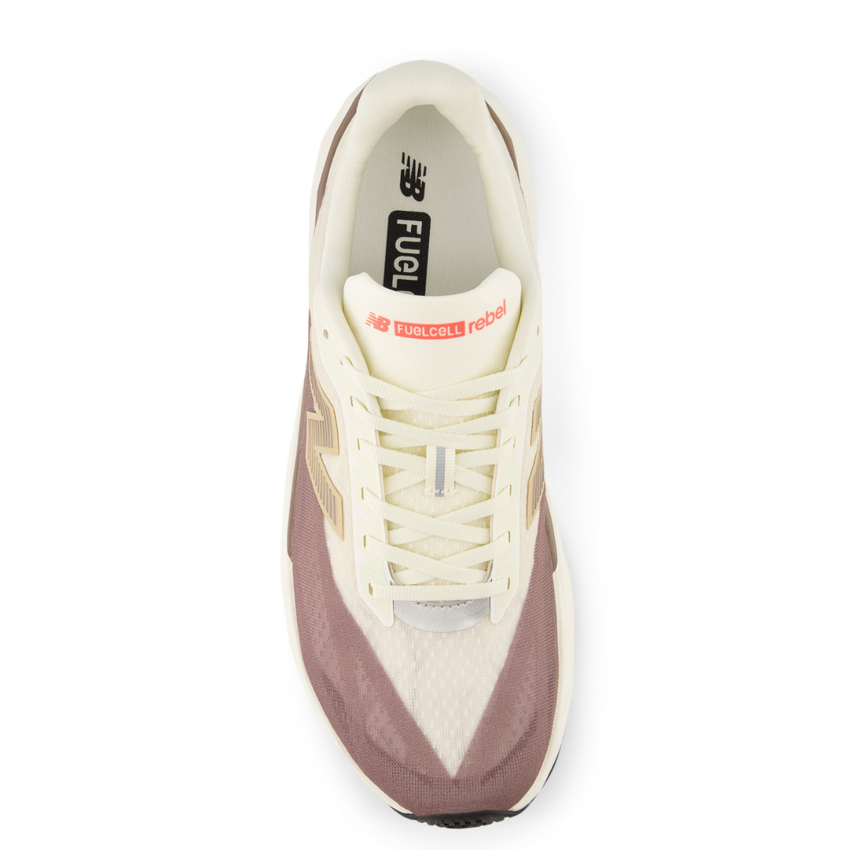 New Balance FuelCell Rebel v5 in Angora with Earth Shadow and Sea Salt