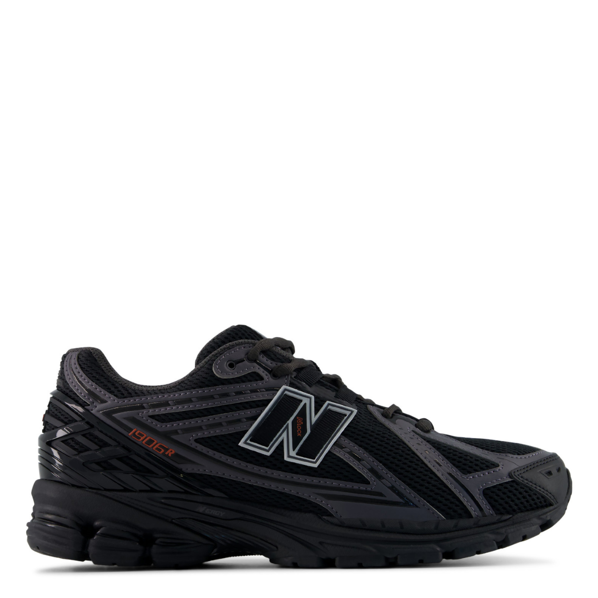 New Balance Women's 1906R in Black with Hot Tomato