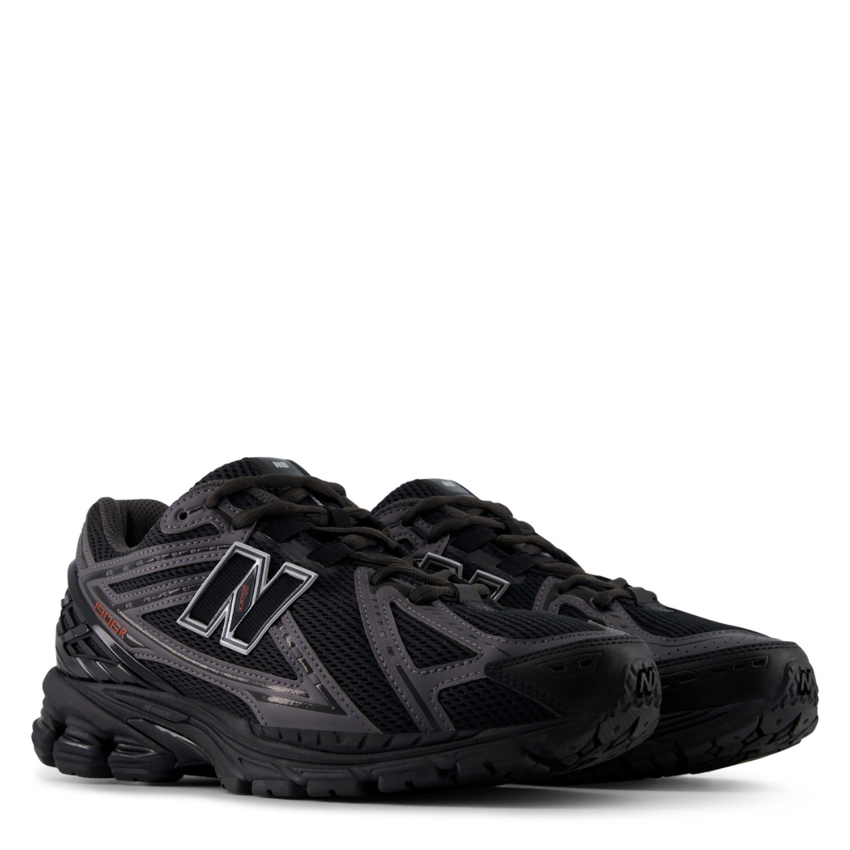 New Balance Women's 1906R in Black with Hot Tomato