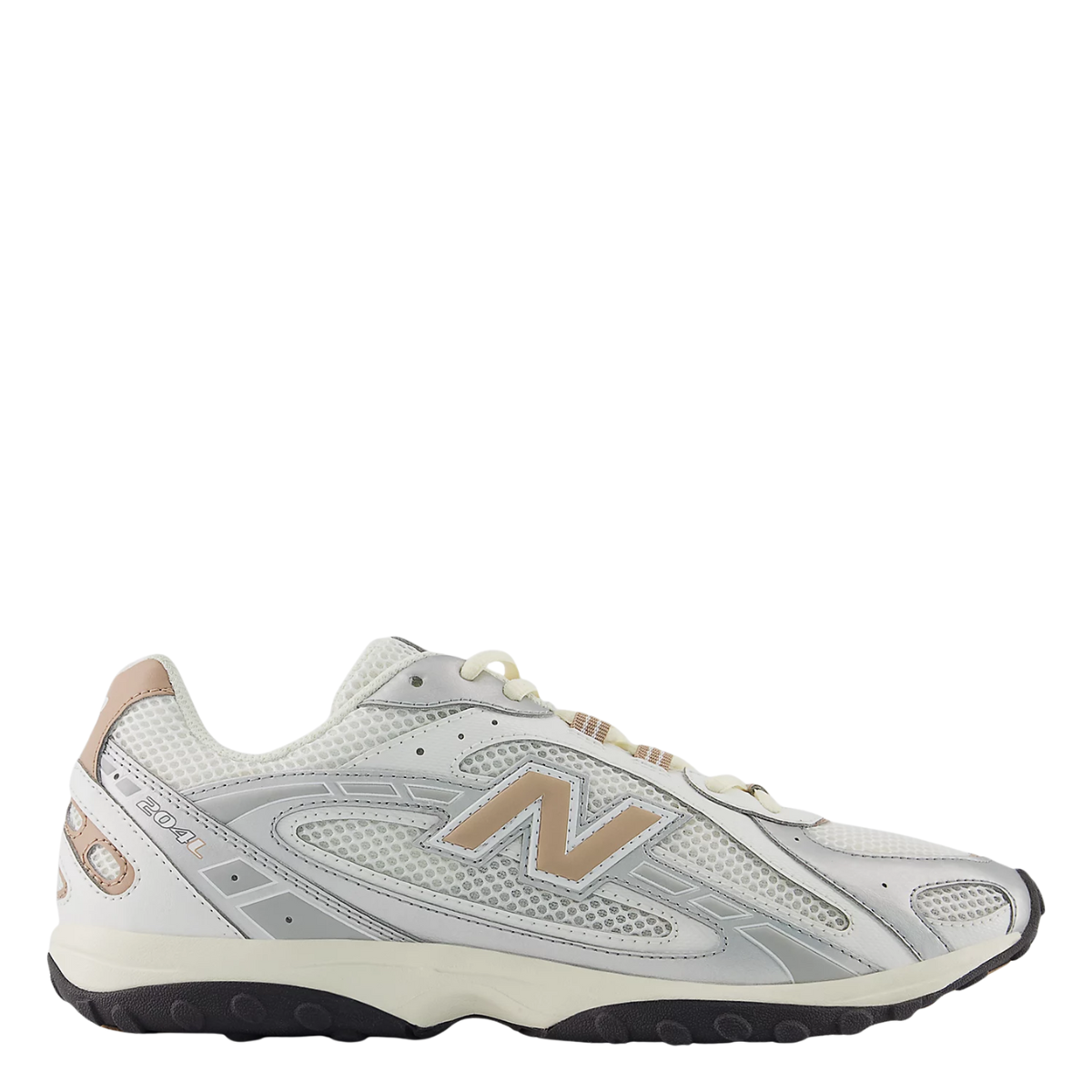 New Balance Women's 204L in Silver Metallic with Flat Taupe