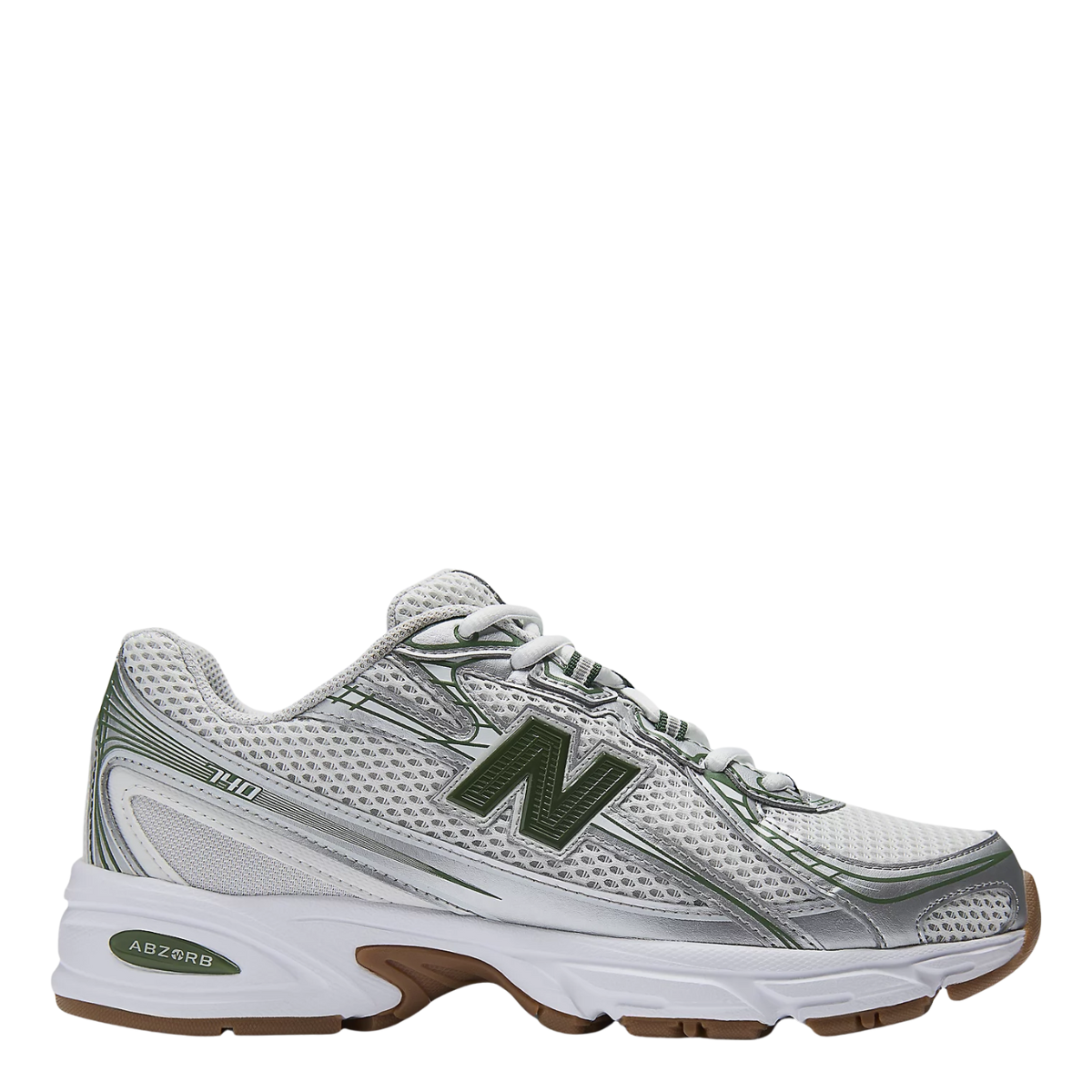 New Balance Women's 740 in Grey Matter with Dark Alpine Green