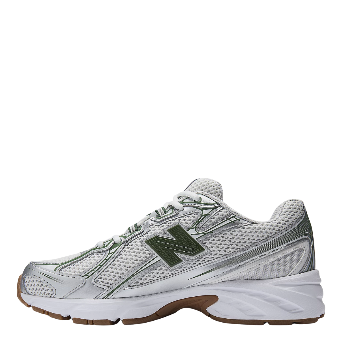 New Balance Women's 740 in Grey Matter with Dark Alpine Green