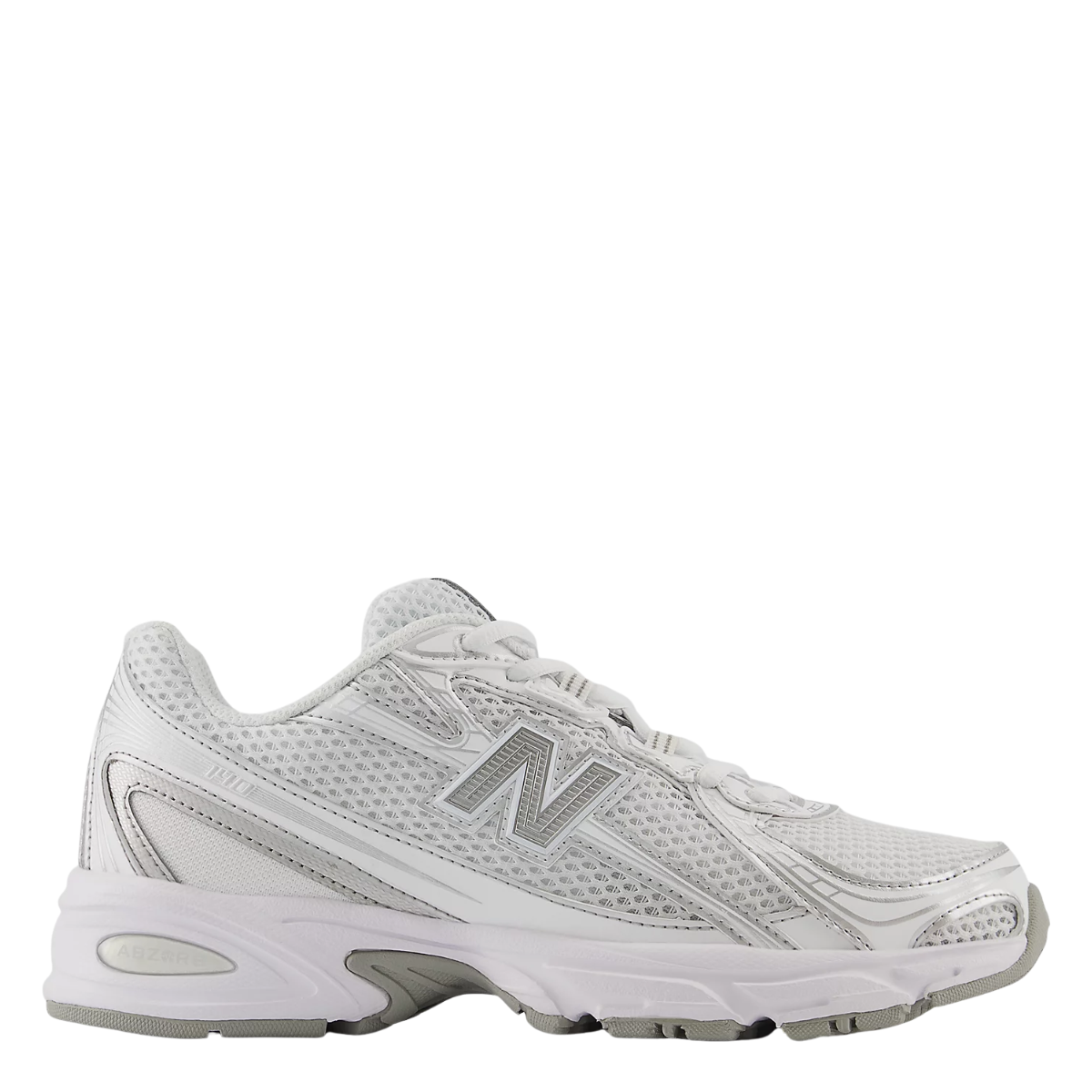 New Balance Women's 740 in White with Metallic Silver and Reflection