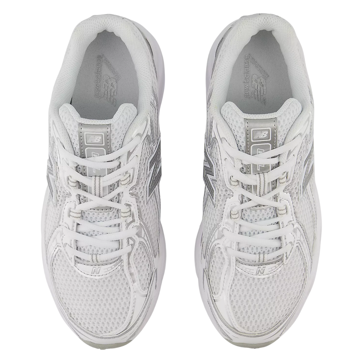 New Balance Women's 740 in White with Metallic Silver and Reflection