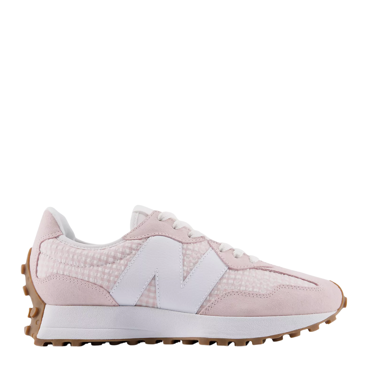 New Balance Women's 327 in Stone Pink with White
