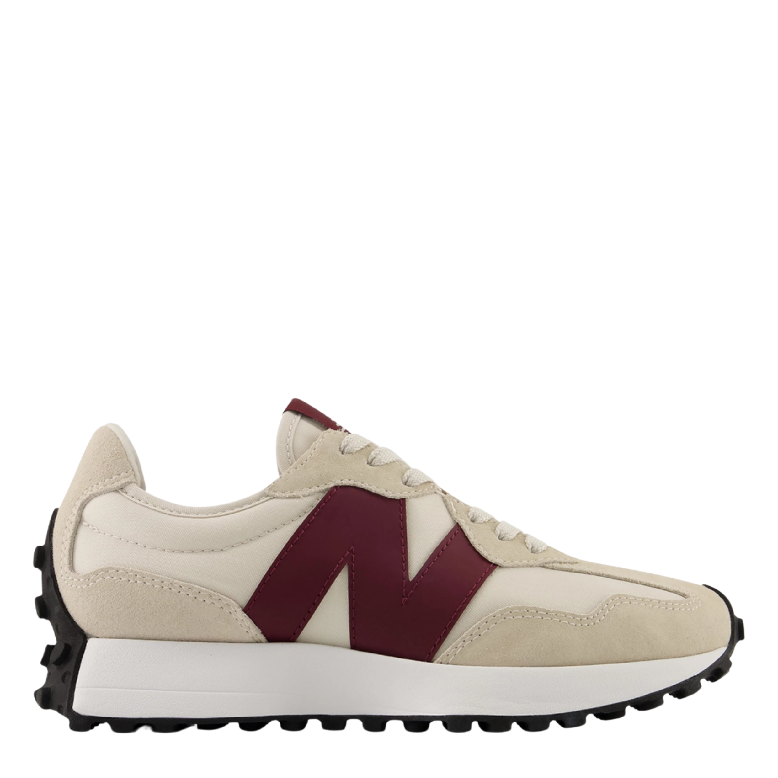 New Balance Women's 327 in Angora with Mulled Wine