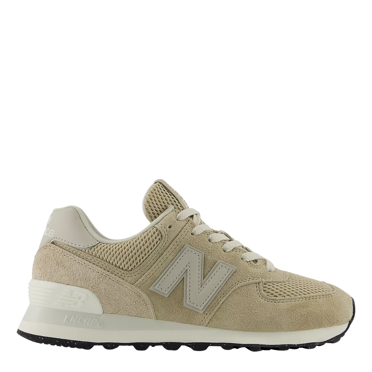 New Balance Women's 574 in Beige with NB White