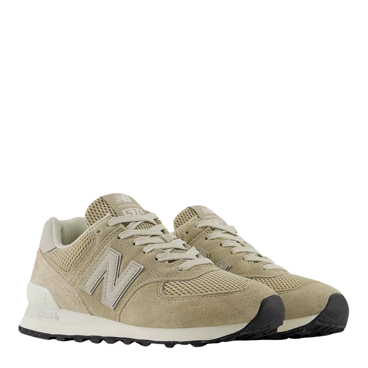 New Balance Women's 574 in Beige with NB White