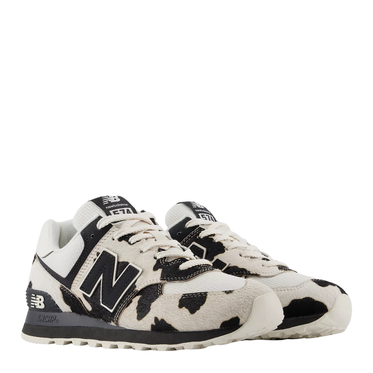 New Balance Women's 574 in Black with Linen