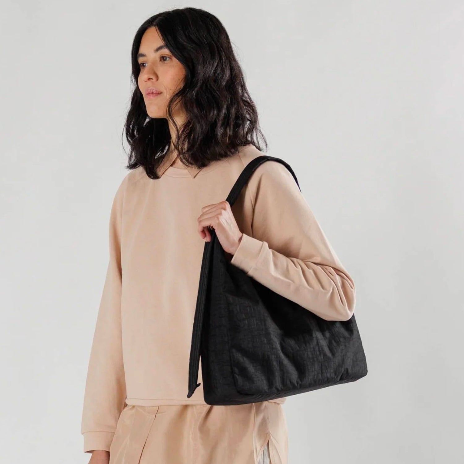 Baggu Nylon Shoulder Bag in Black