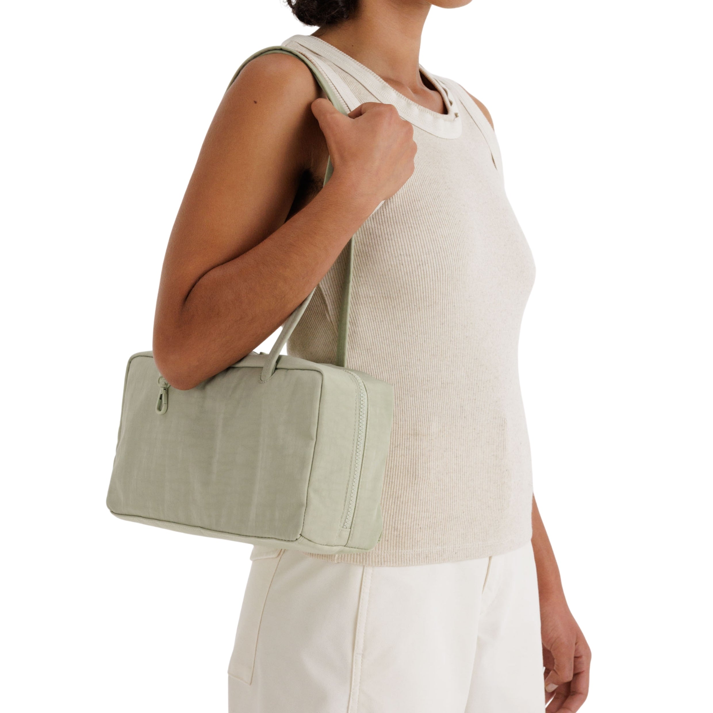 Baggu Nylon Bowler Bag in Celadon