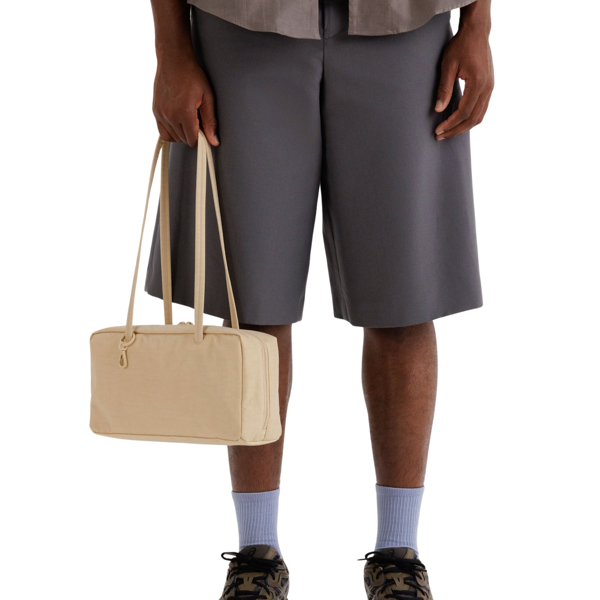 Baggu Nylon Bowler Bag in Custard